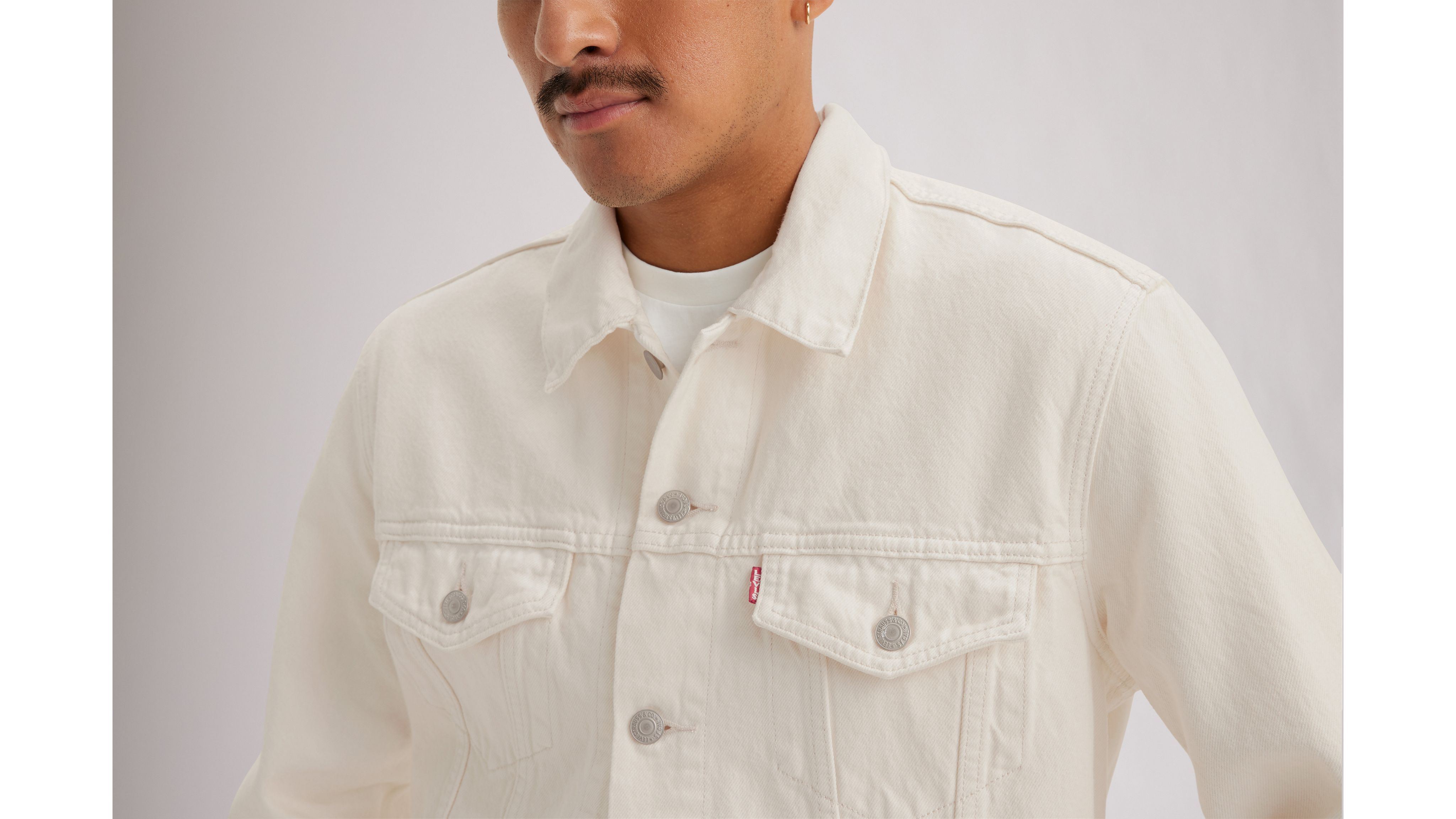 Levi's Cotton Linen Trucker Jacket In Longing For Summer