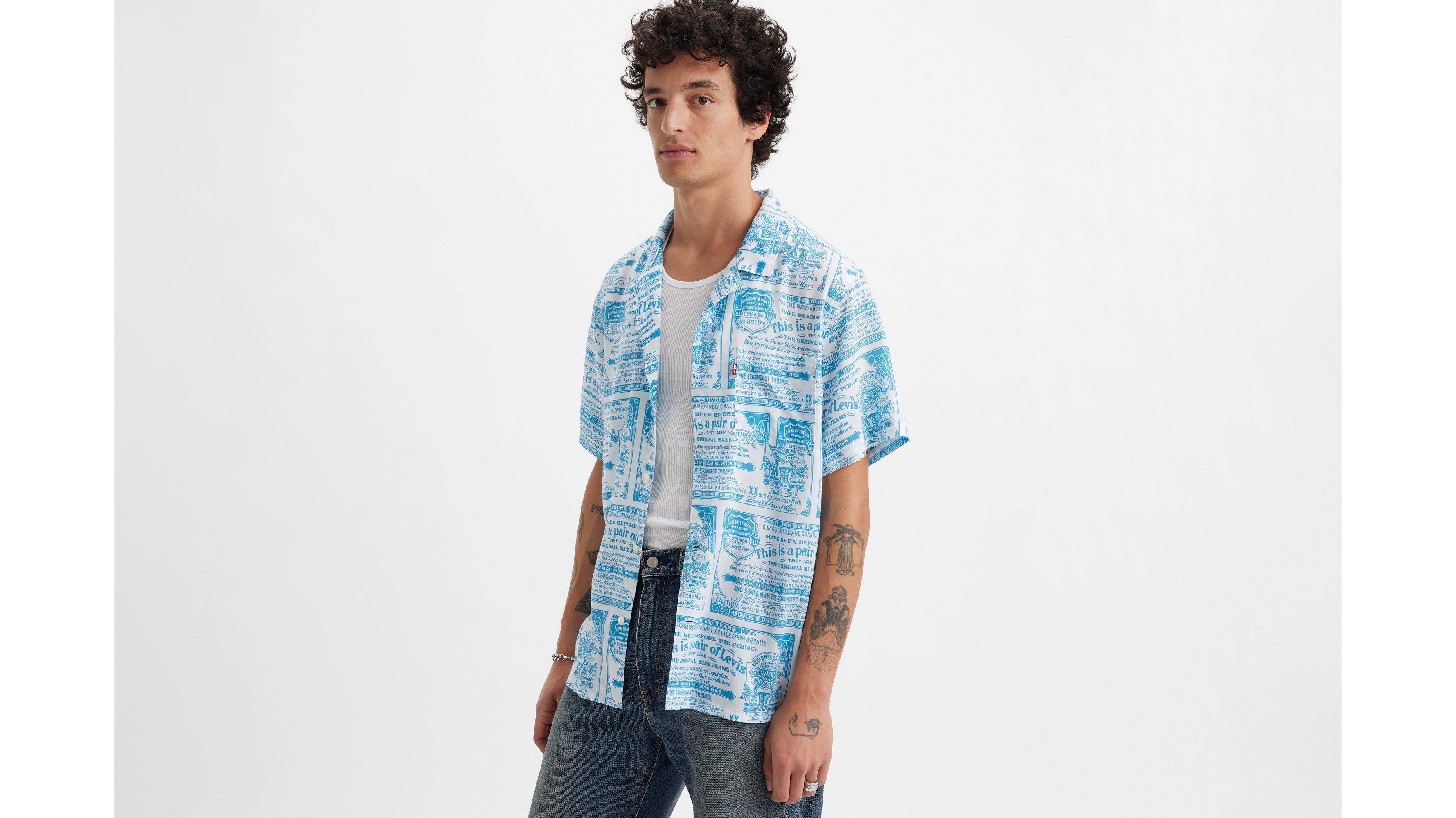 Levi's hawaiian store camp shirt