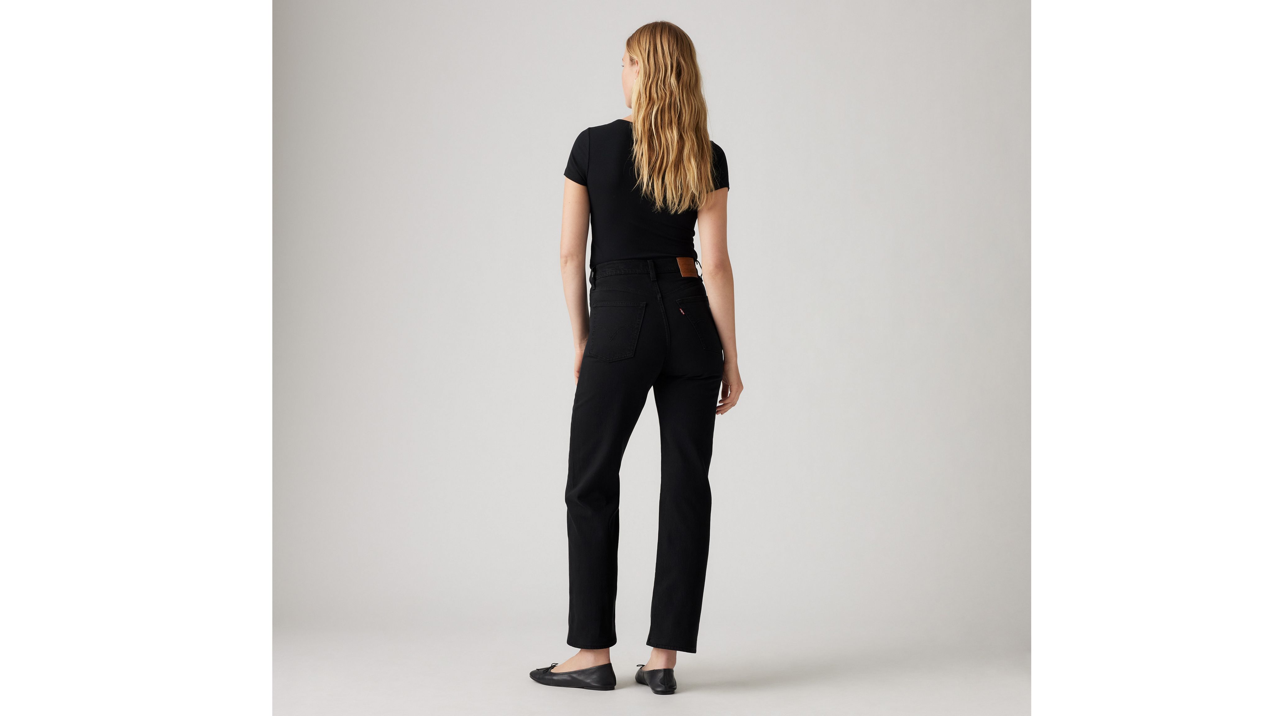 Ribcage Straight Ankle Jeans - Black | Levi's® AT