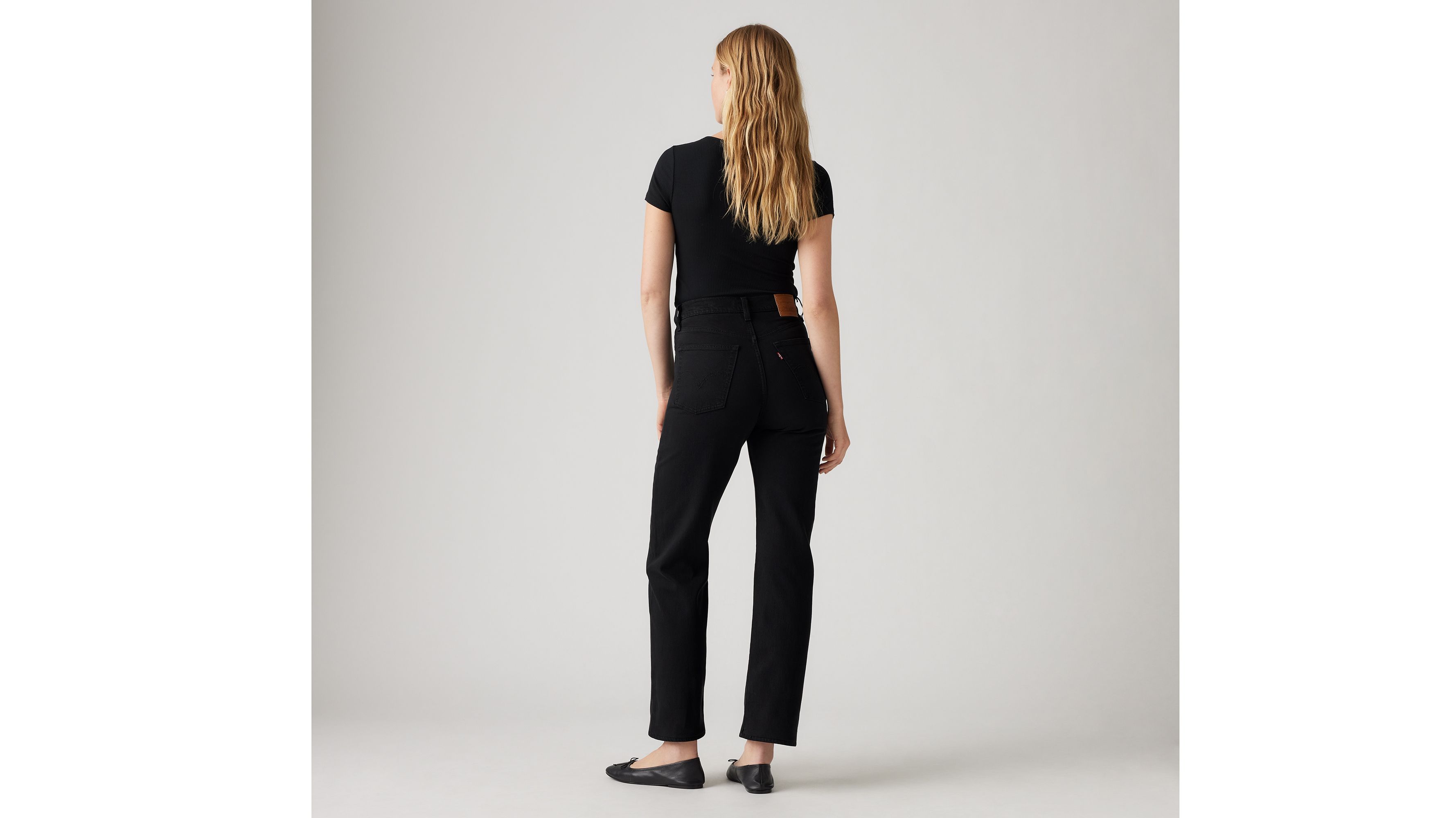 Shop Levi's Ribcage Straight Ankle Jeans In Black Sprout