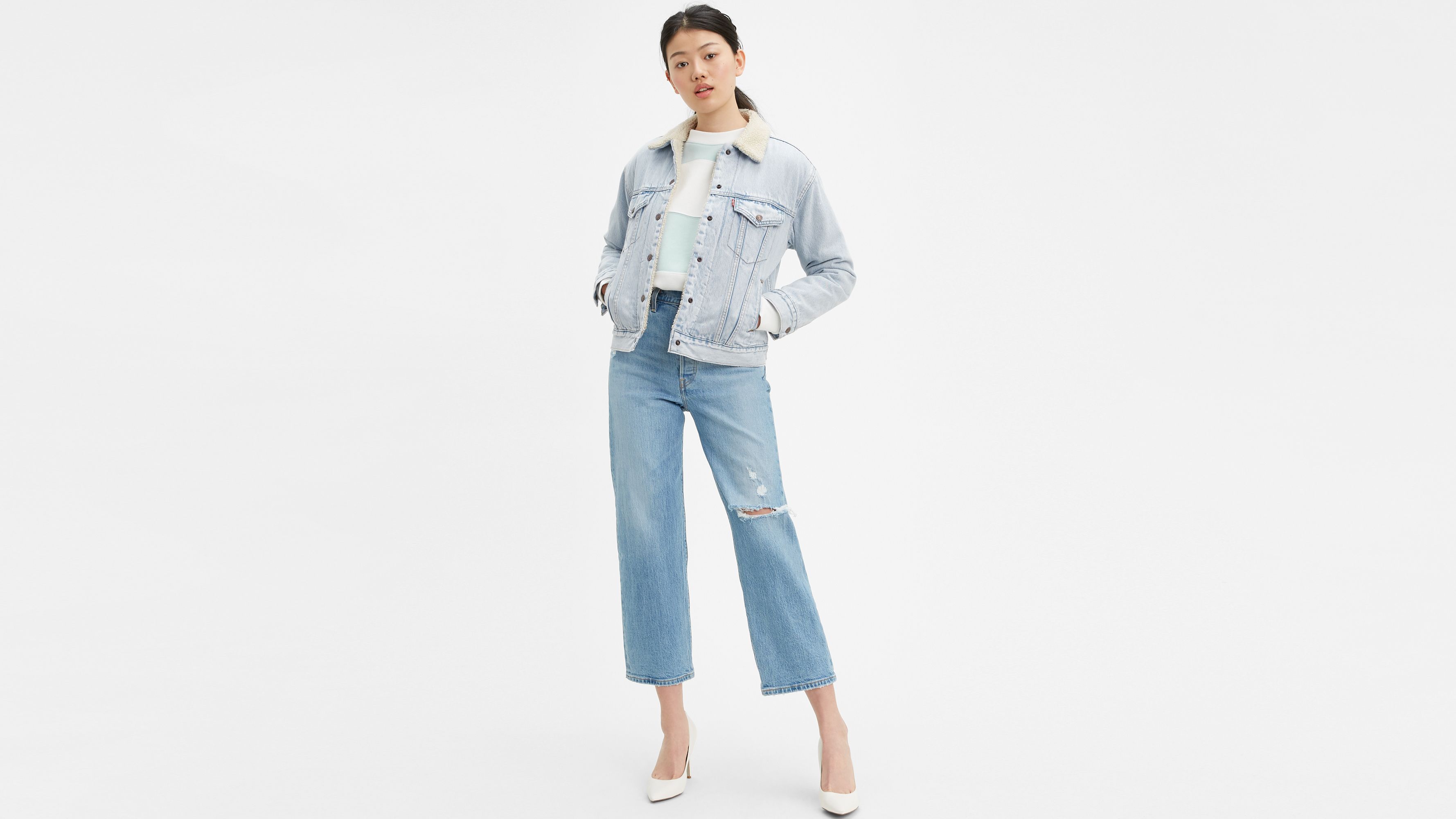 levi's straight ankle jeans