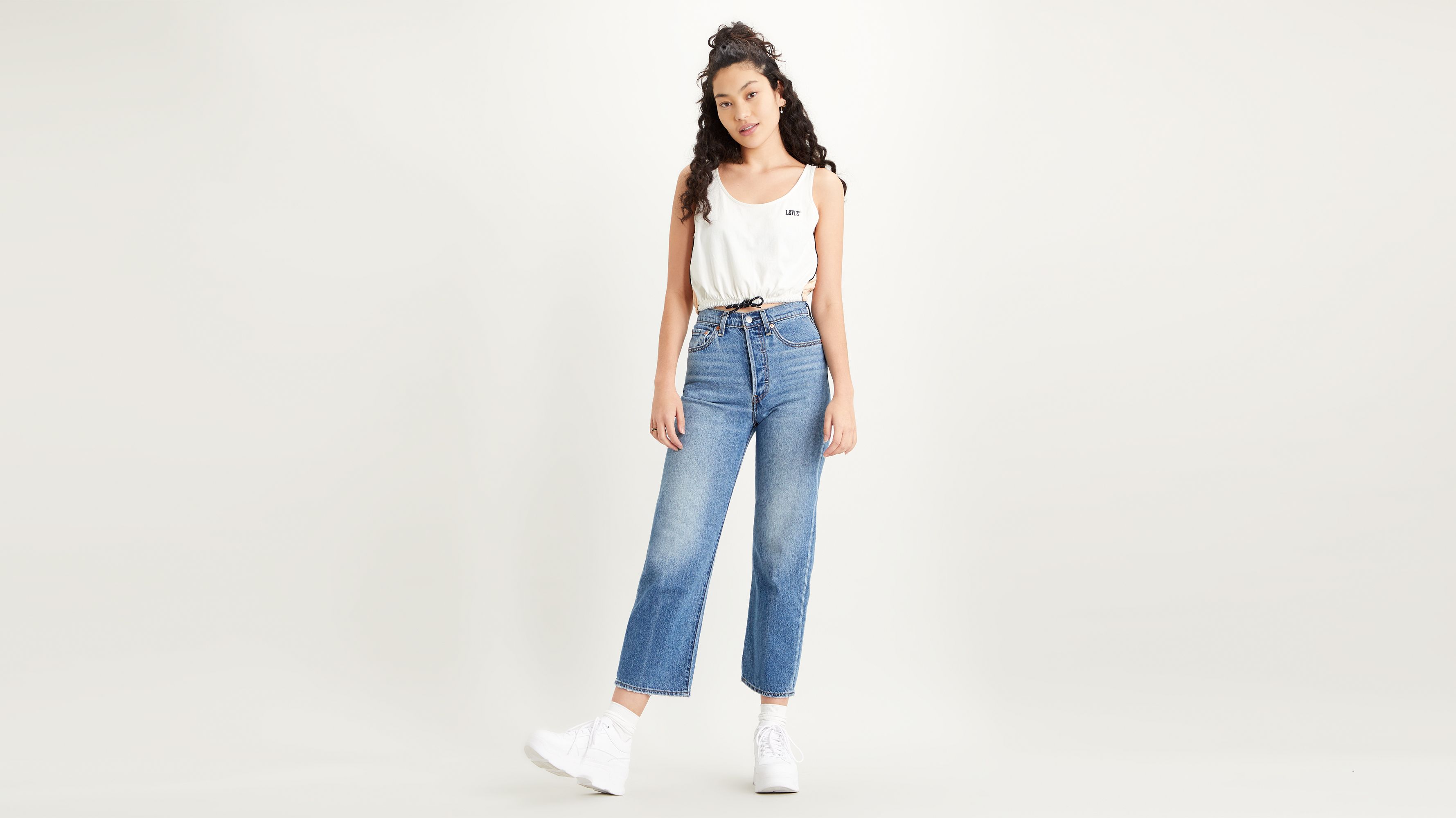 ribcage straight ankle jeans levis