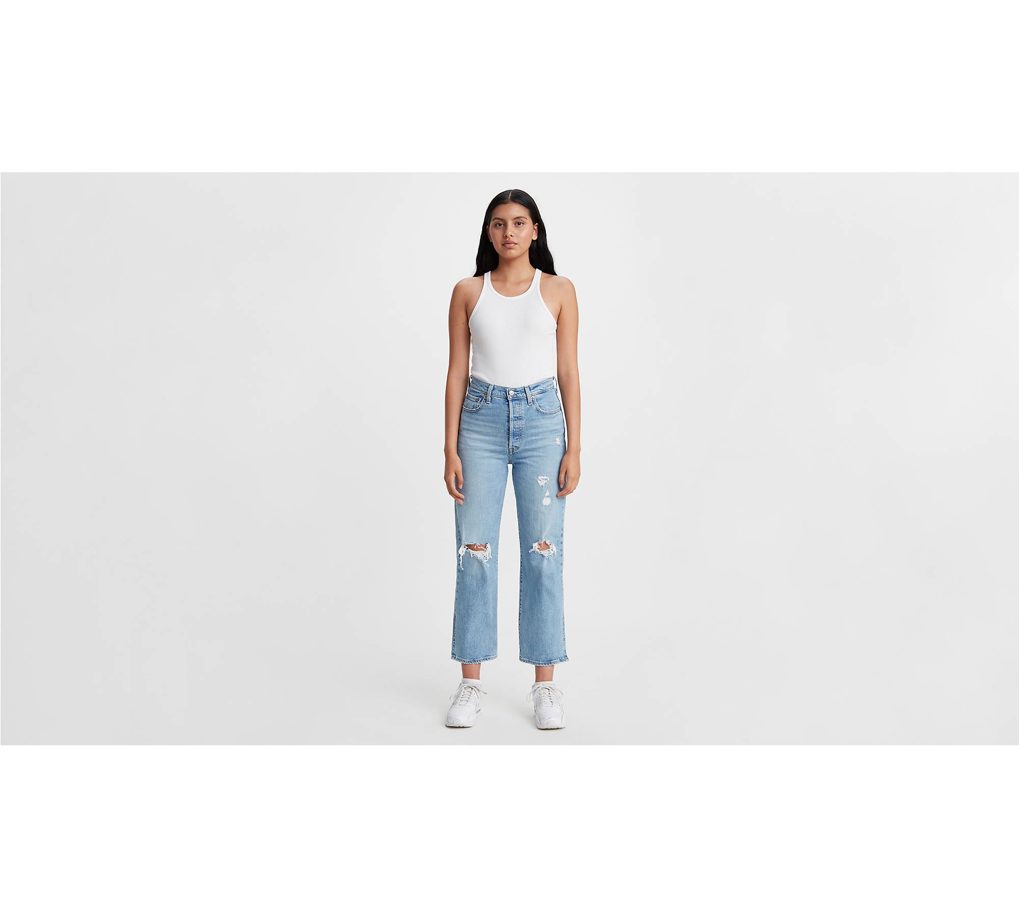 Ribcage Straight Ankle Women's Jeans - Medium Wash