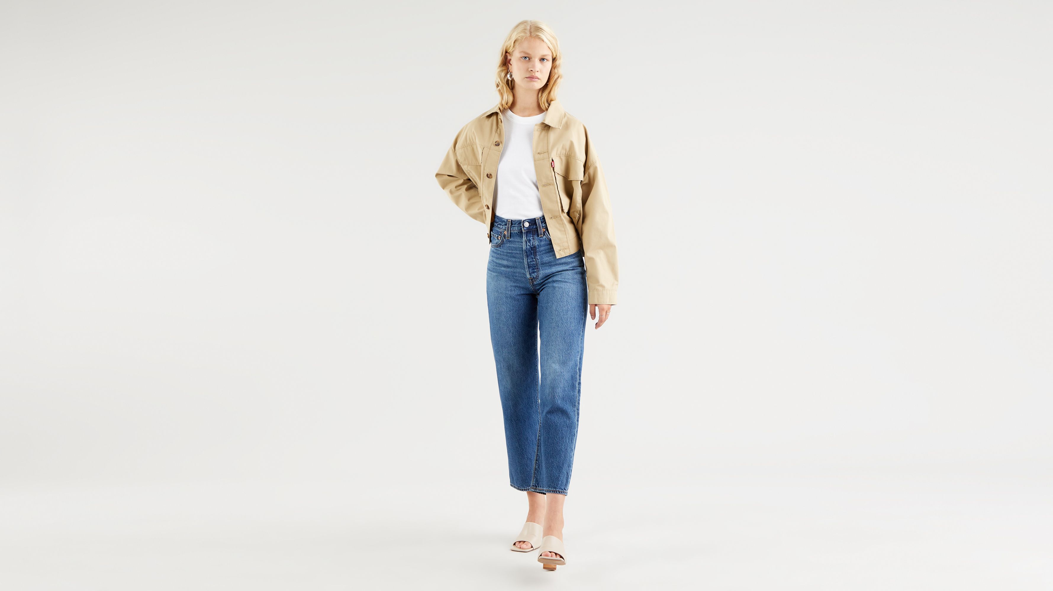 Jeans Ribcage Straight alla caviglia 4