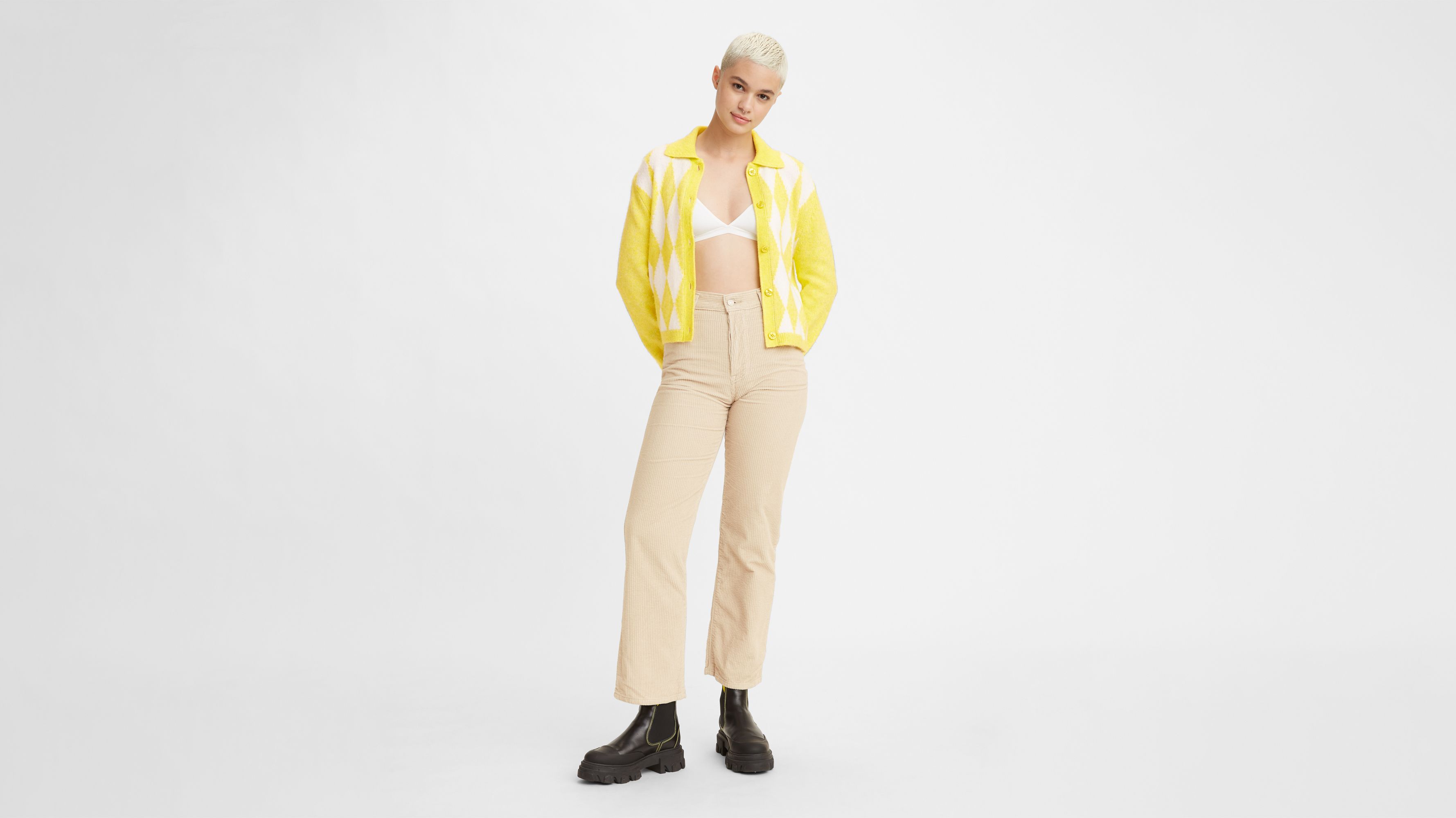 Ribcage Straight Ankle Corduroy Women's Pants 2