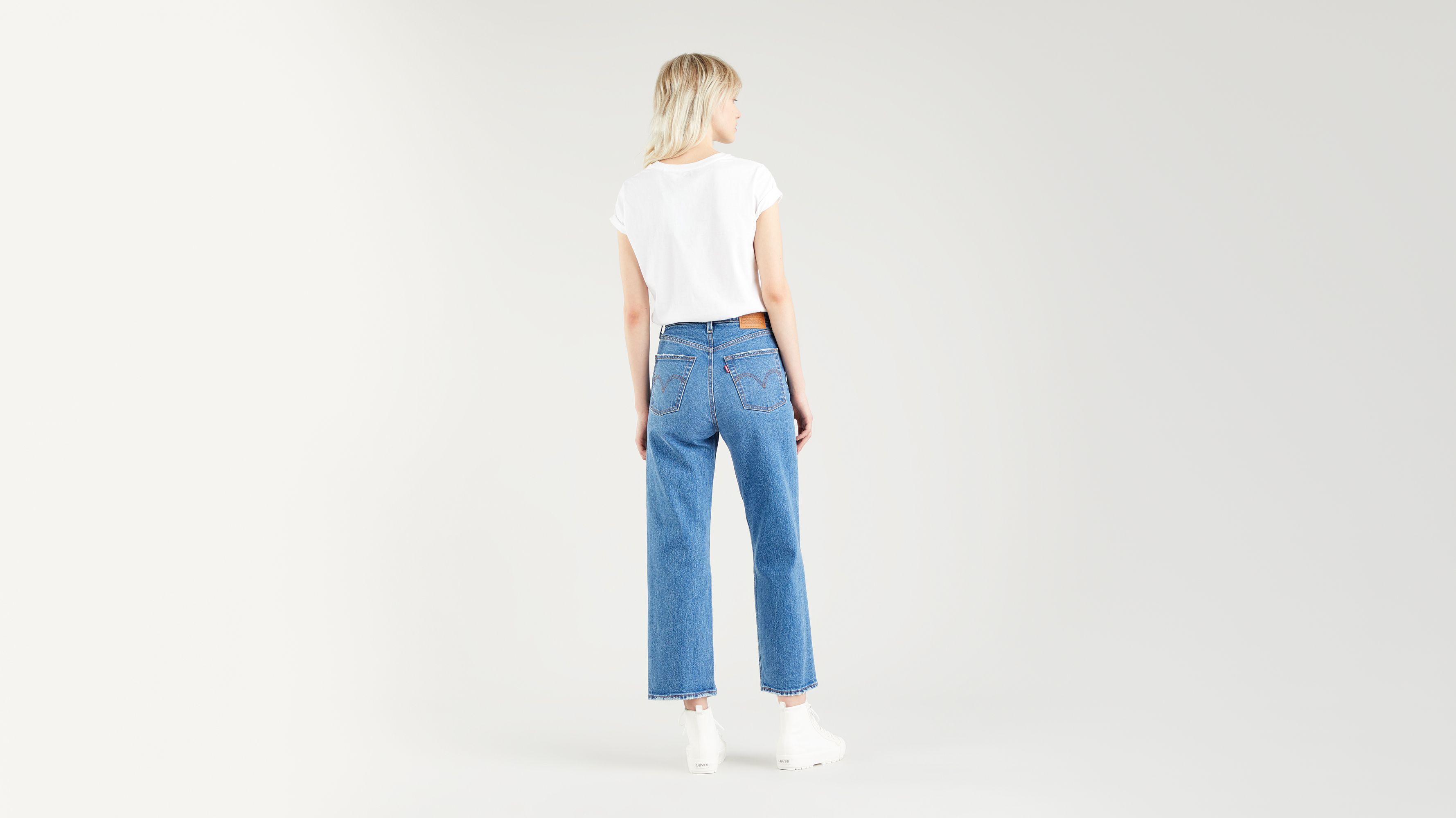 Ribcage Straight Ankle Jeans - Blue | Levi's® NO