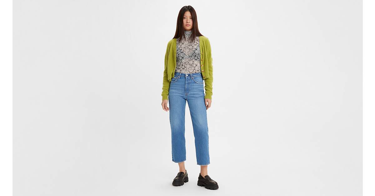 Levi's - High Waisted Ribcage Straight Ankle Jeans in Jazz Jive Together