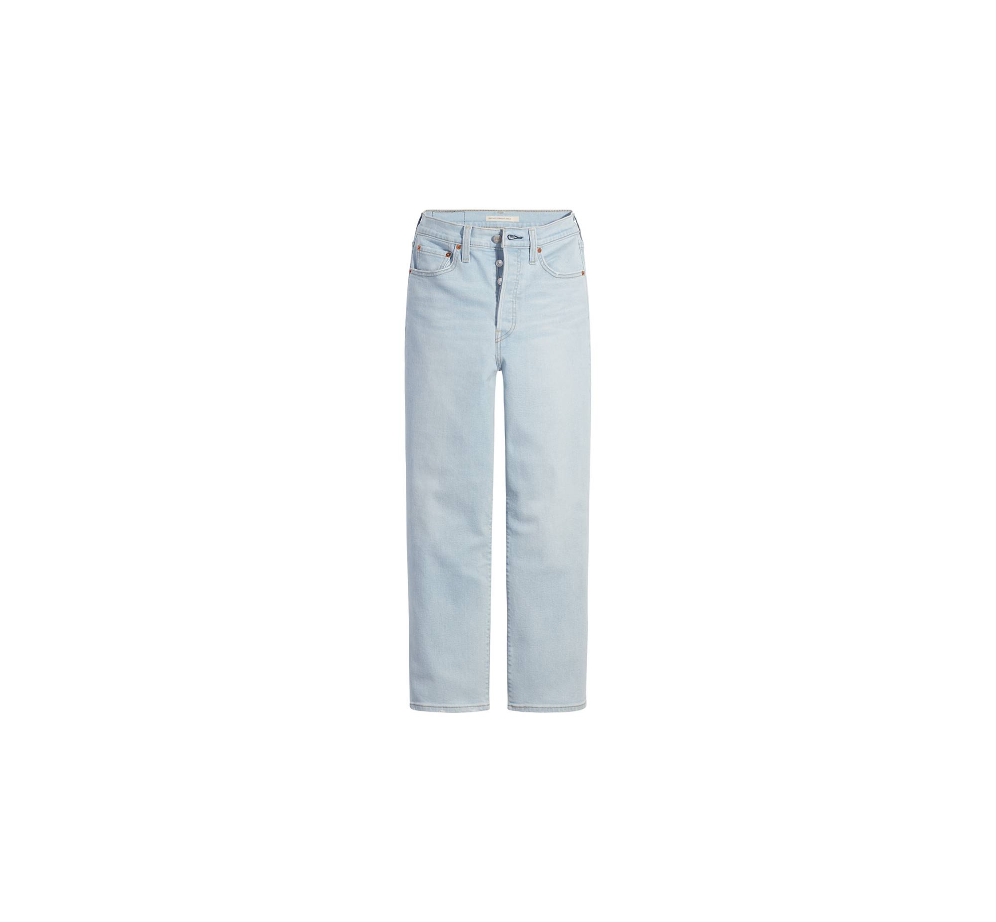 Buy Bleach Denim Button Front Wide Ankle Leg Jeans from Next Luxembourg