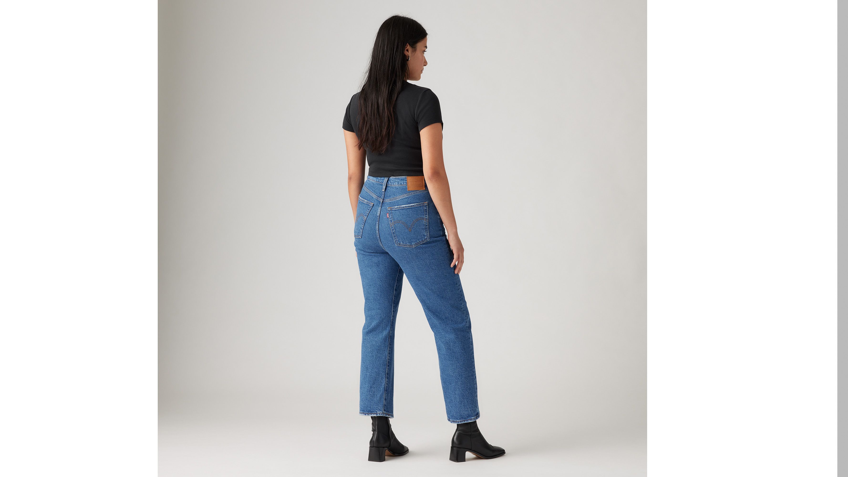 Ribcage Straight Ankle Jeans - Blue | Levi's® BE