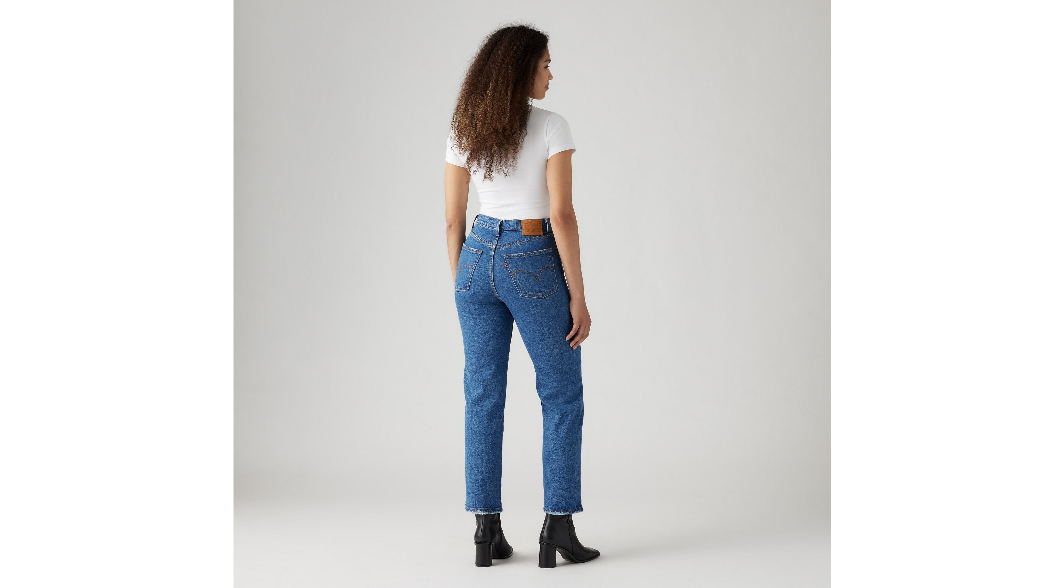 Ribcage Straight Ankle Jeans - Blue | Levi's® BE