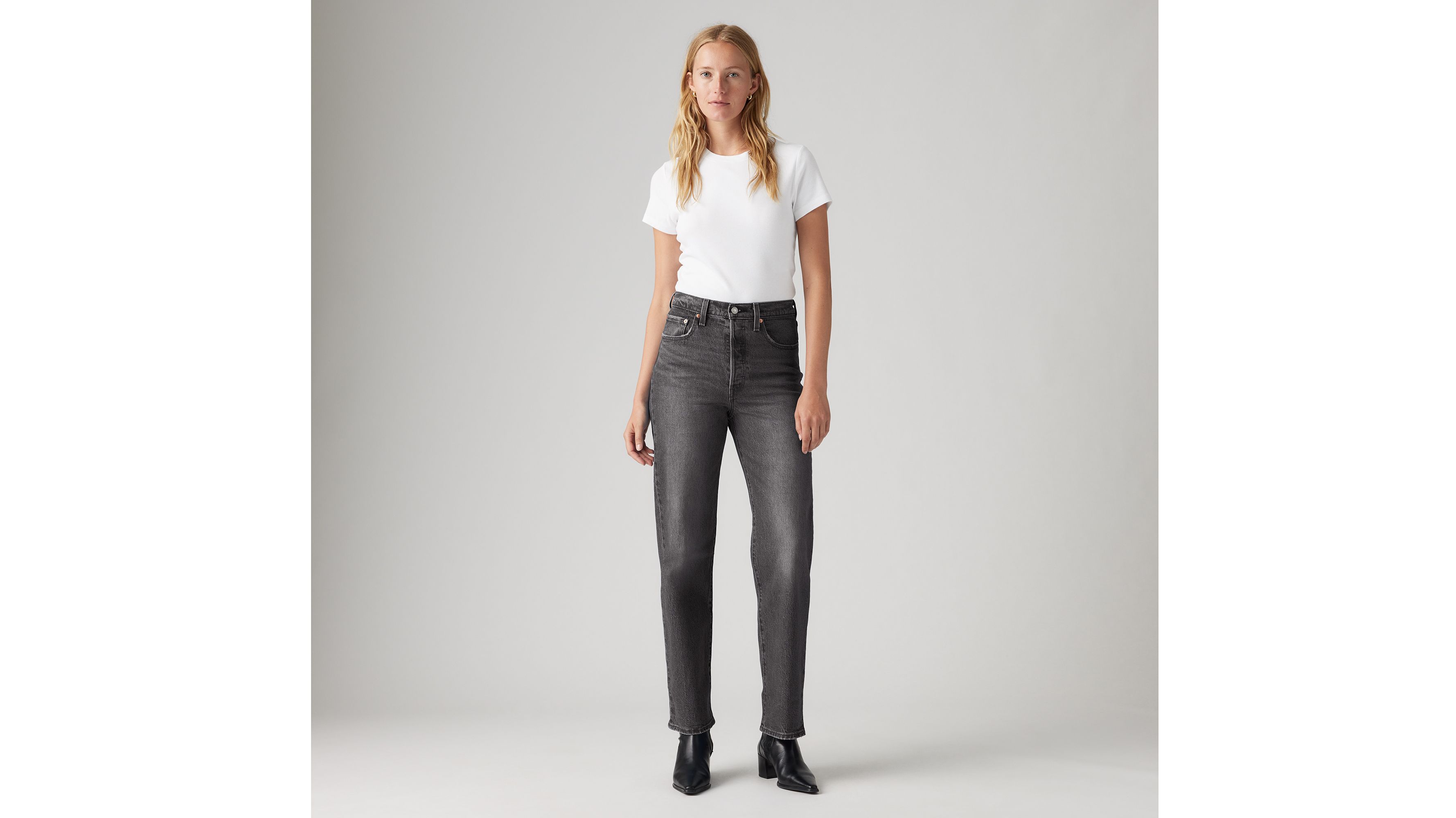 Ribcage Straight Ankle Women's Jeans - Black | Levi's® US