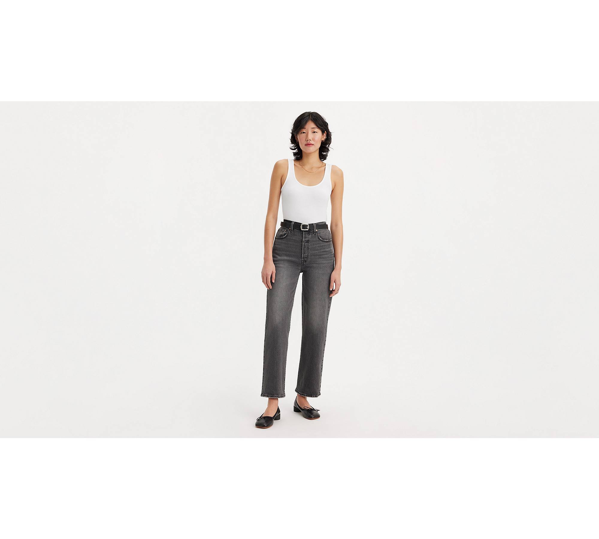 Levi's Ribcage Straight Ankle Jeans in In The Middle • Shop American  Threads Women's Trendy Online Boutique – americanthreads