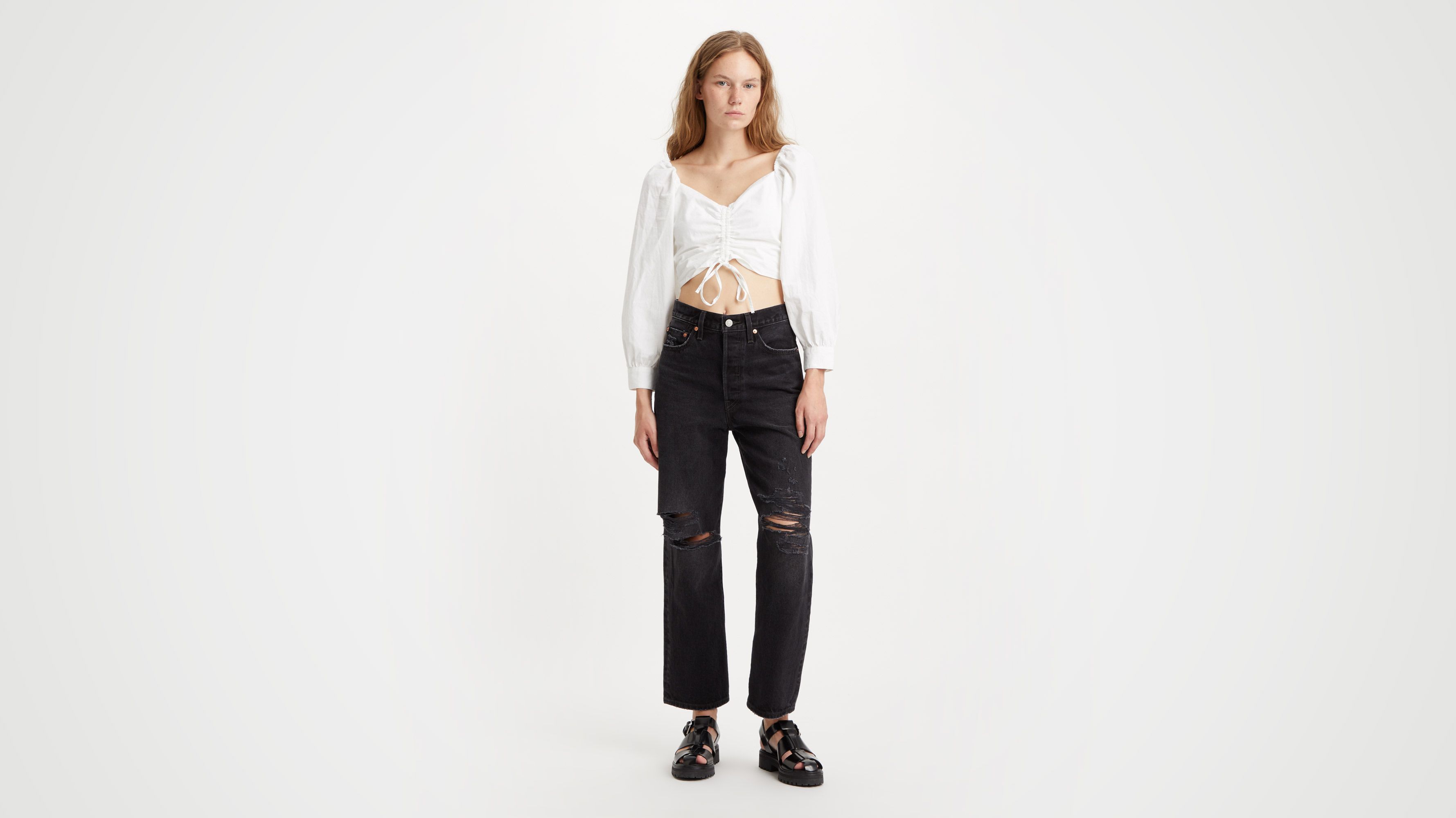 LEVI'S RIBCAGE STRAIGHT ANKLE WOMEN'S JEANS 25X27 