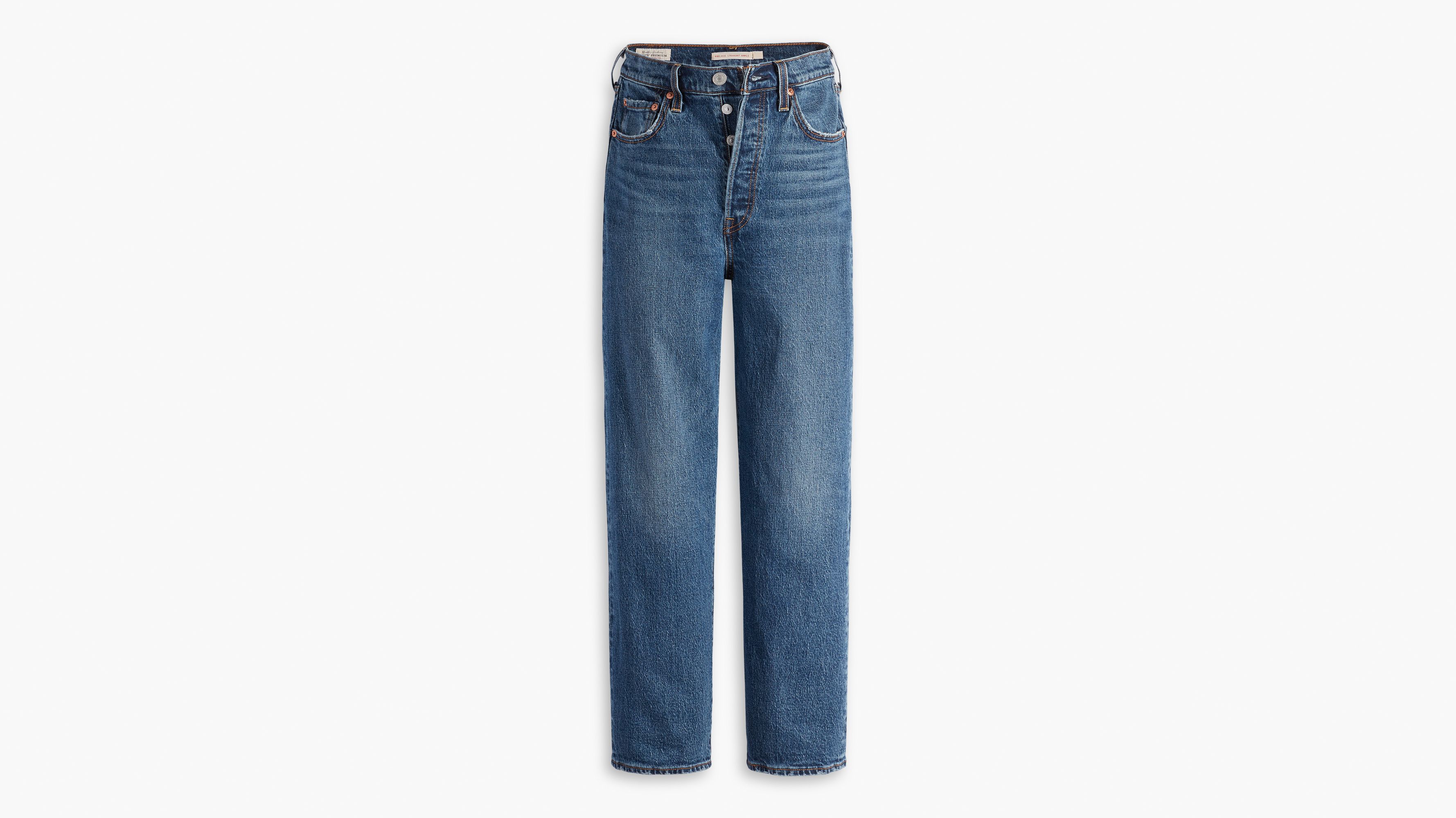 Blue Straight Ankle Jeans