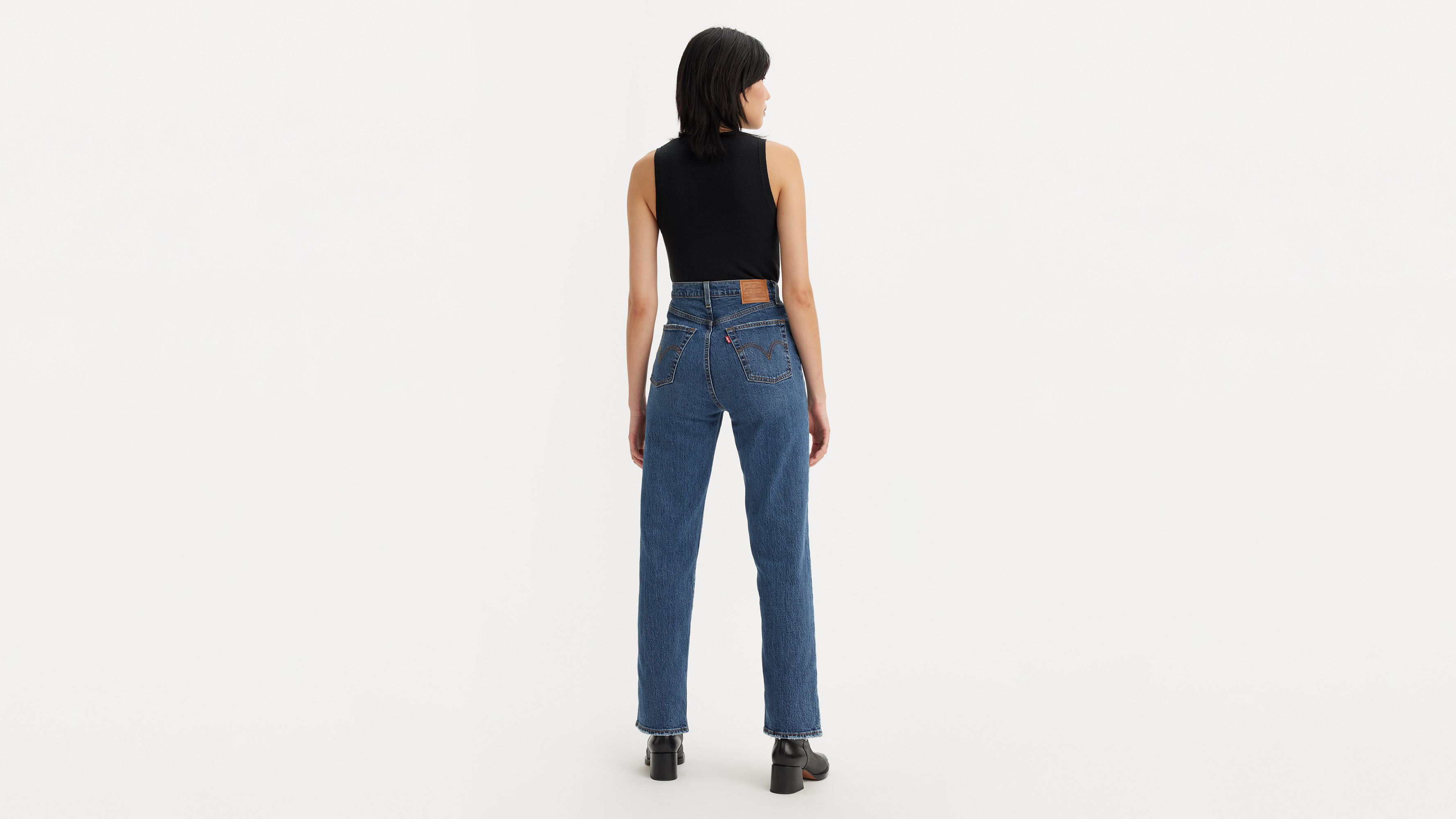 Ribcage Straight Ankle Jeans - Blue | Levi's® AT