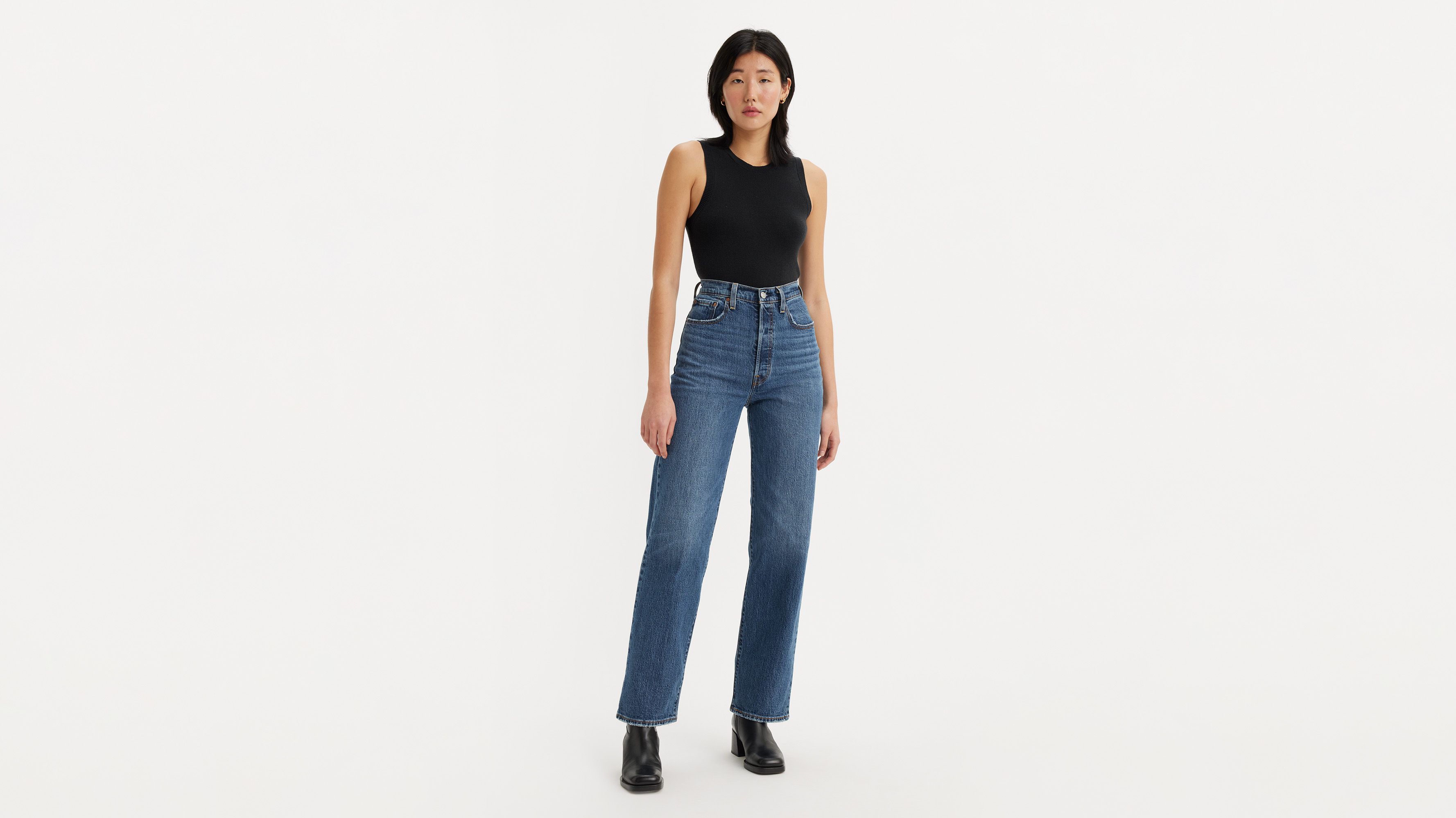 Levi's - Ribcage Straight Ankle Jeans – Glam Slam Clothing
