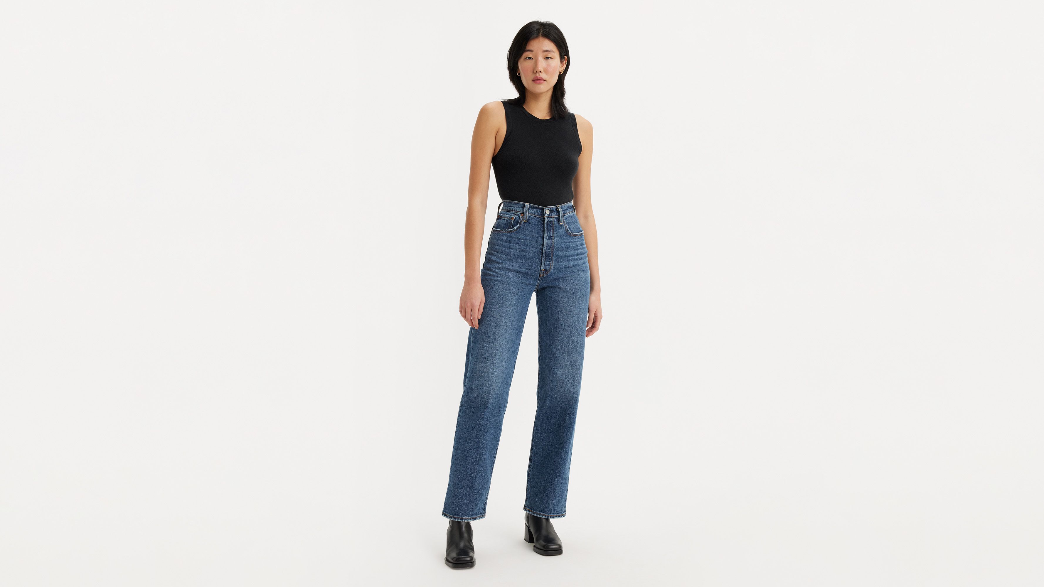 Ribcage Straight Ankle Women's Jeans - Black | Levi's® US