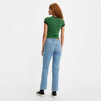 Korte Ribcage jeans med lige ben 3
