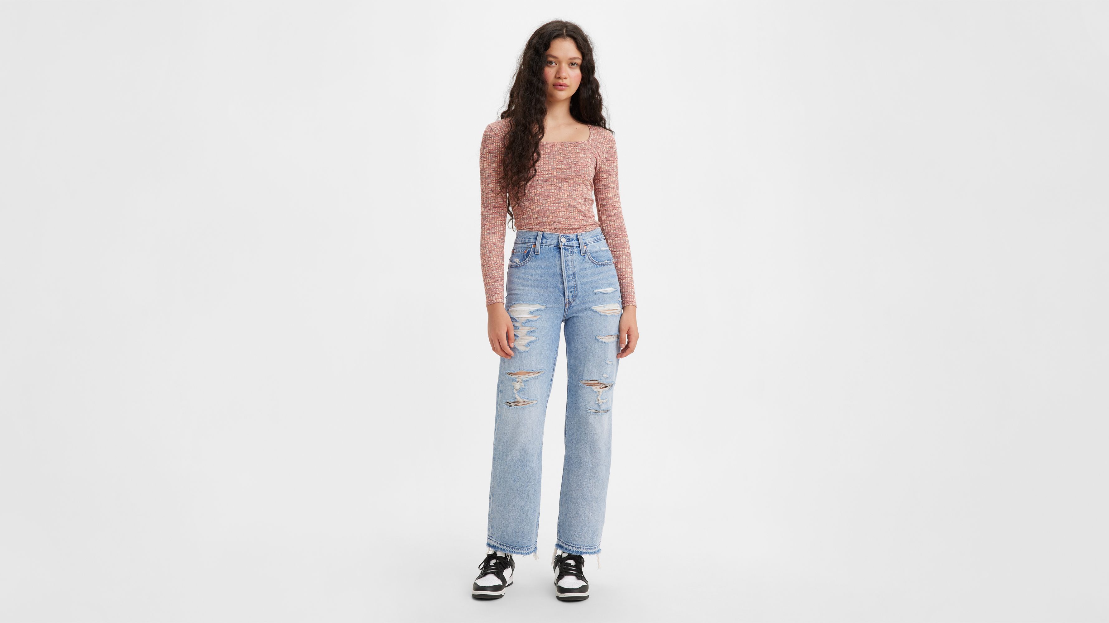 Ribcage Straight Ankle Jeans - Blue | Levi's® XK