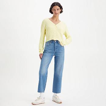 Ribcage jeans met rechte pijpen 1