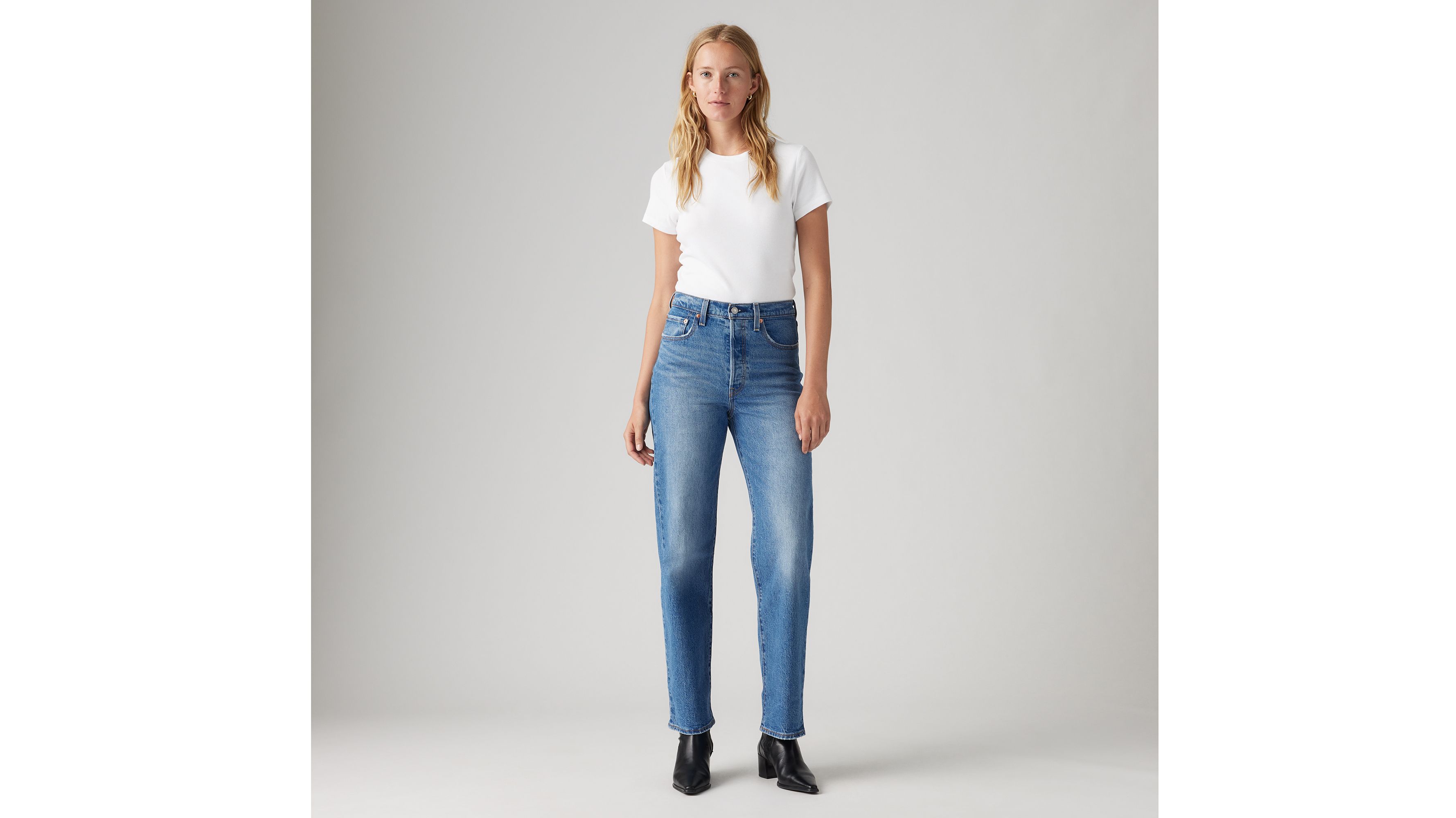 LEVI'S RIBCAGE STRAIGHT ANKLE JEANS 