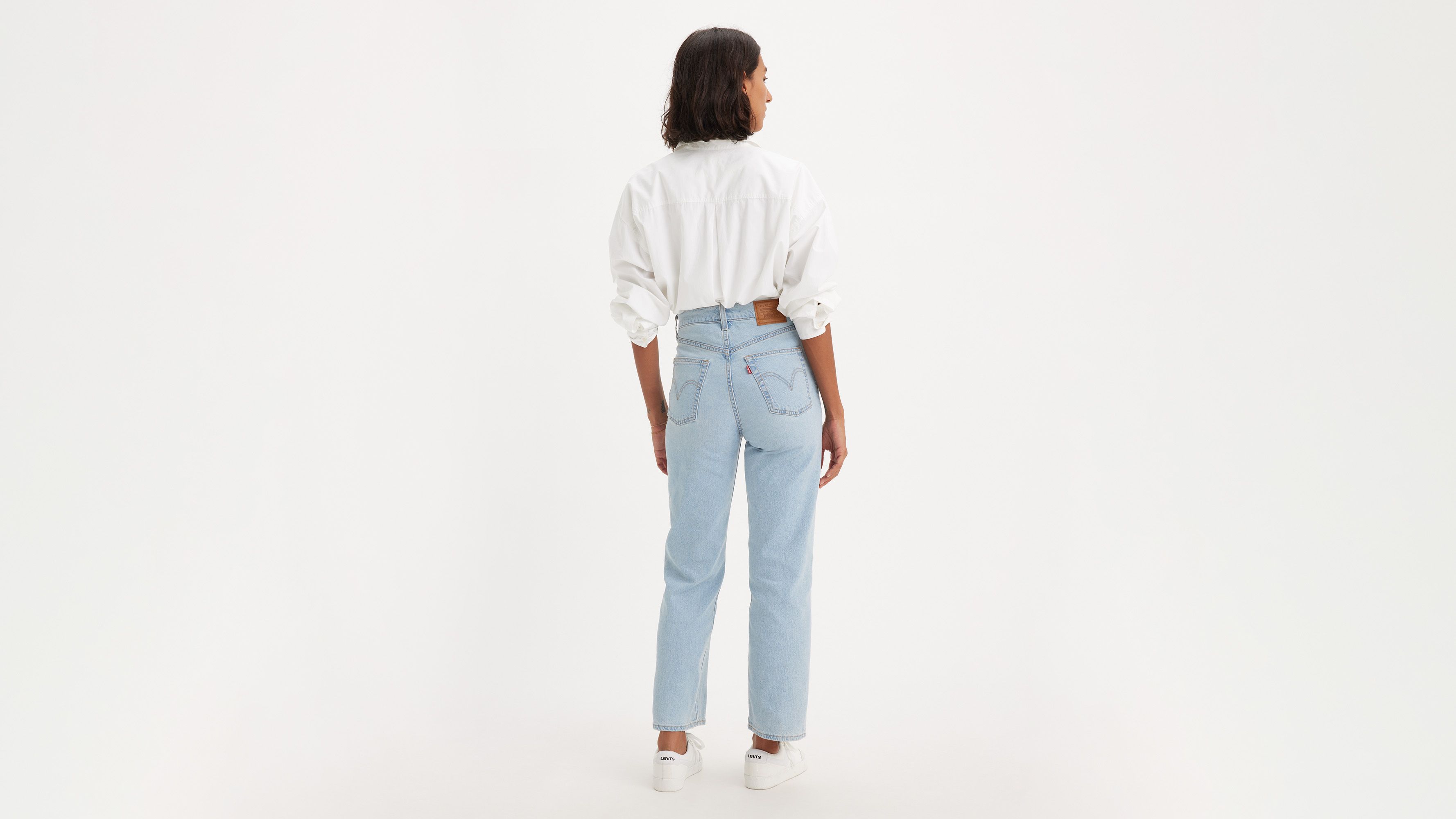 Levi's Ribcage Straight Ankle Performance Cool Women's Jeans 25x29 In Blue Popsicle