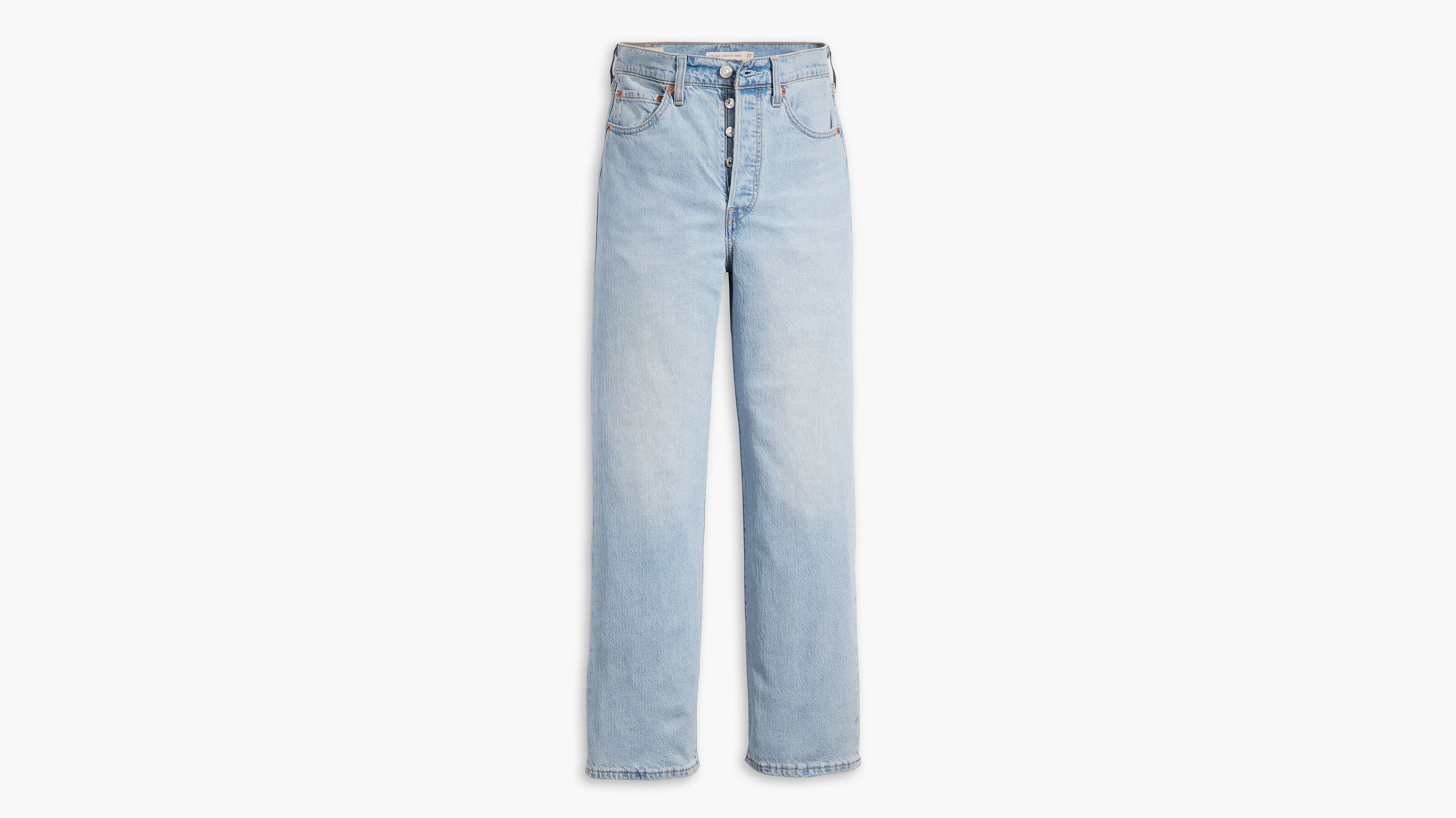 Levi Ribcage Straight Ankle Jeans In Light Blue Sizes 28, 29