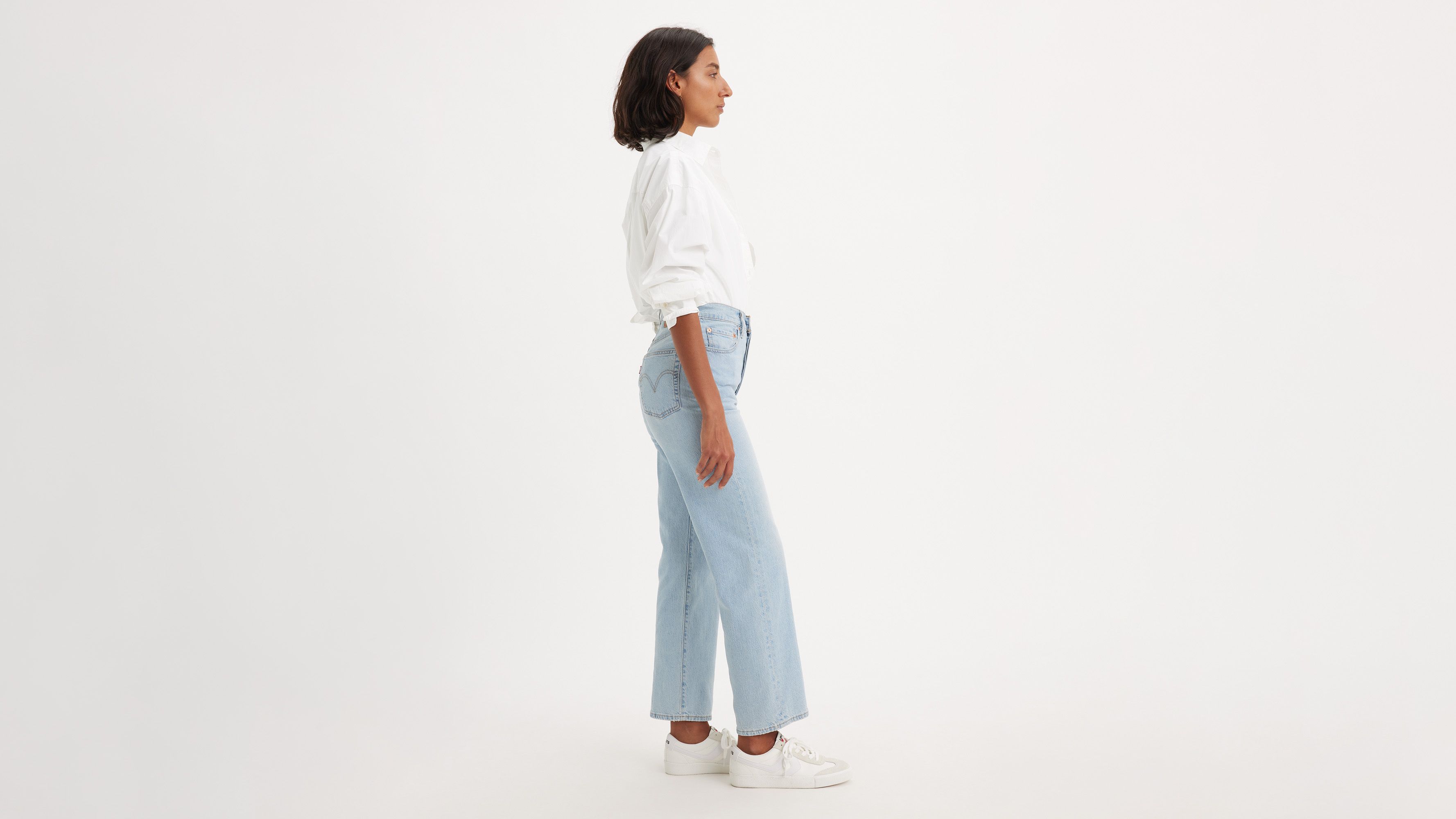 Levi's Ribcage Straight Ankle Performance Cool Women's Jeans 25x29 In Blue Popsicle
