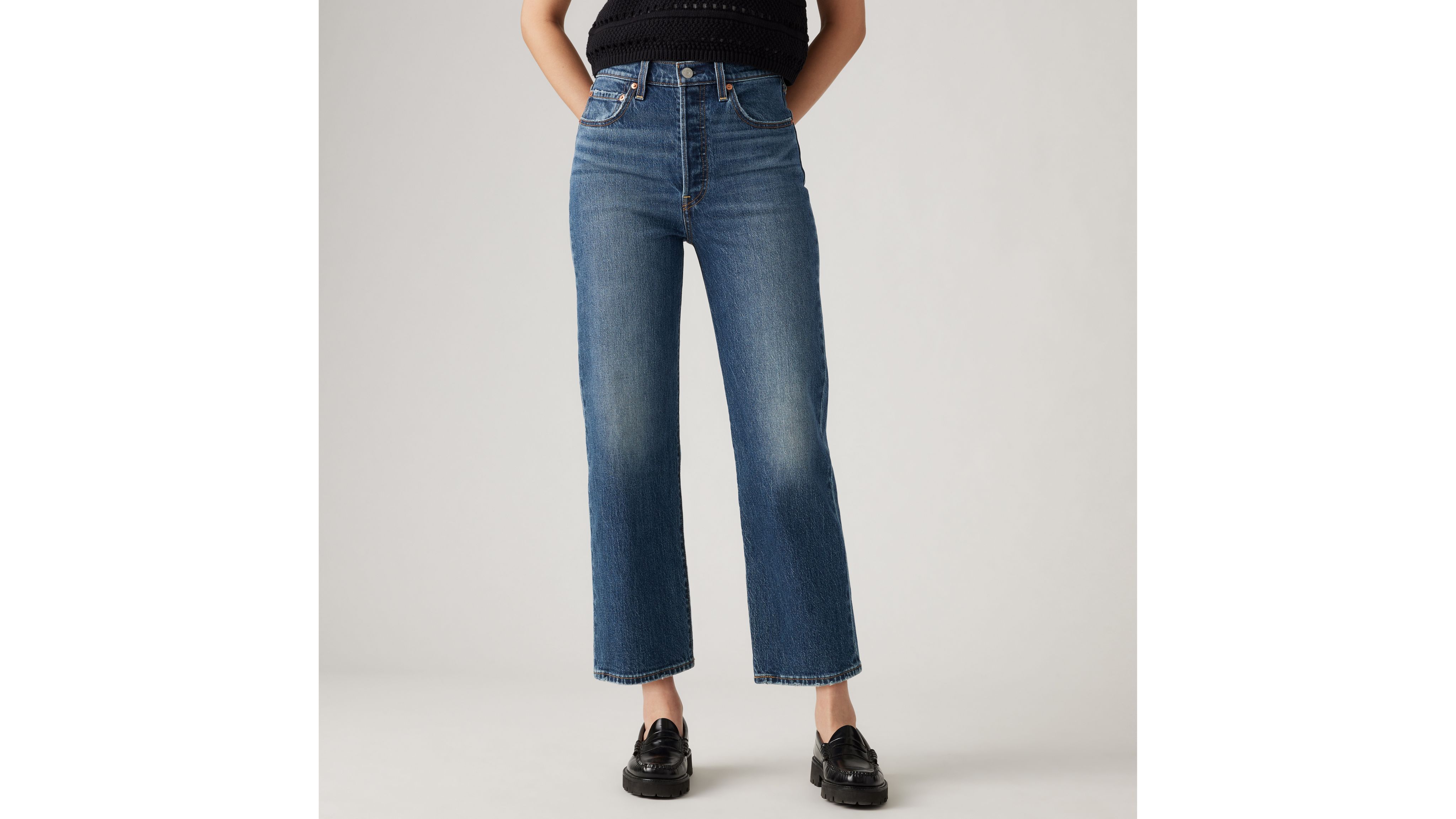 Ribcage Straight Ankle Jeans - Blue | Levi's® GI