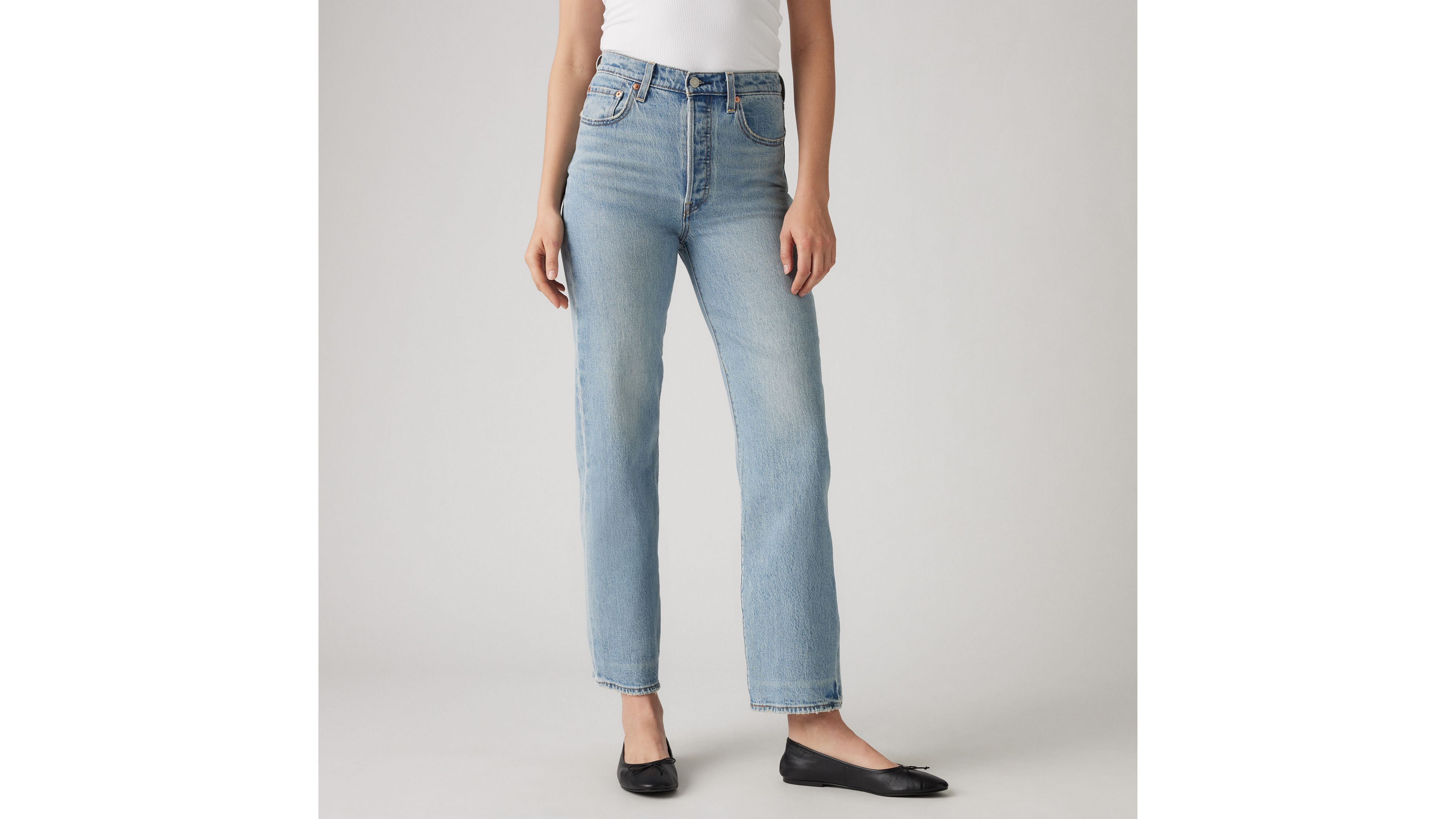 Ribcage Straight Ankle Jeans Blue Levi's® IE