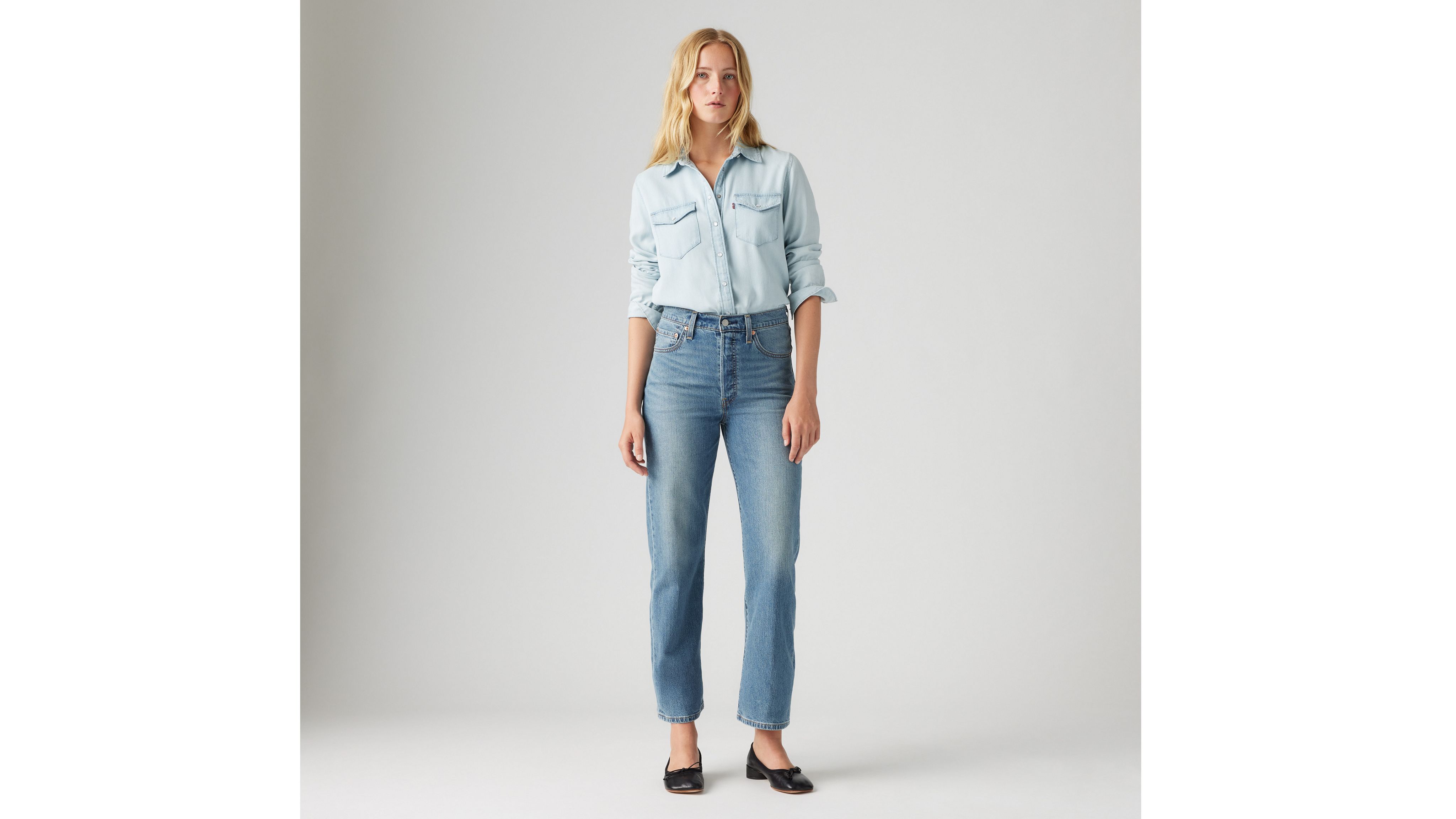 Ribcage Straight Ankle Lightweight Women's Jeans - Medium