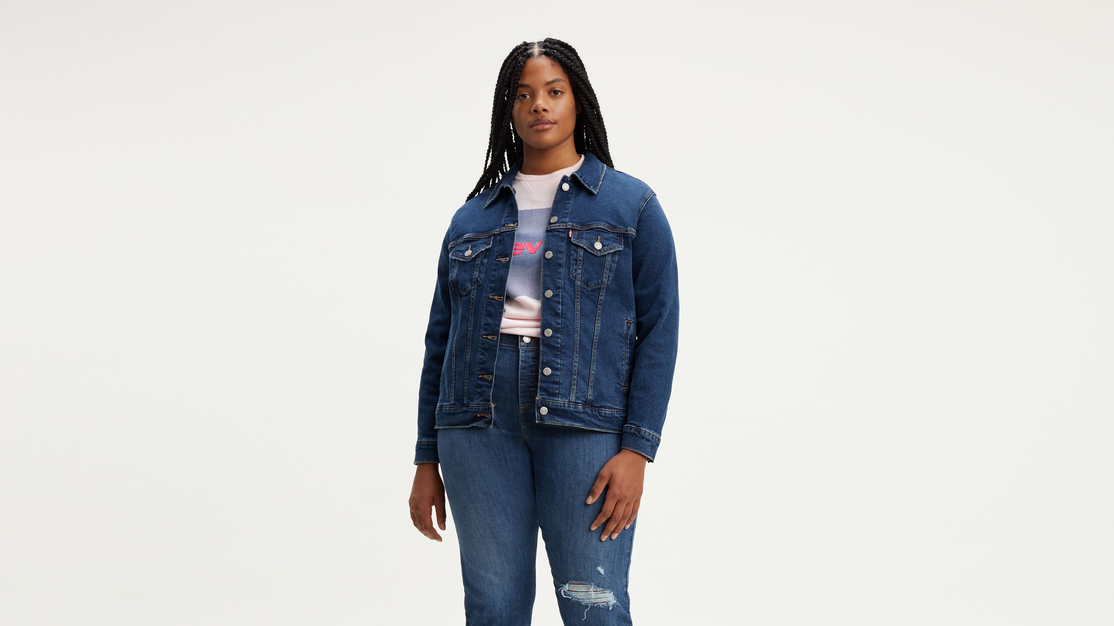 Ex-boyfriend Trucker Jacket (plus Size) - Medium Wash | Levi's® US