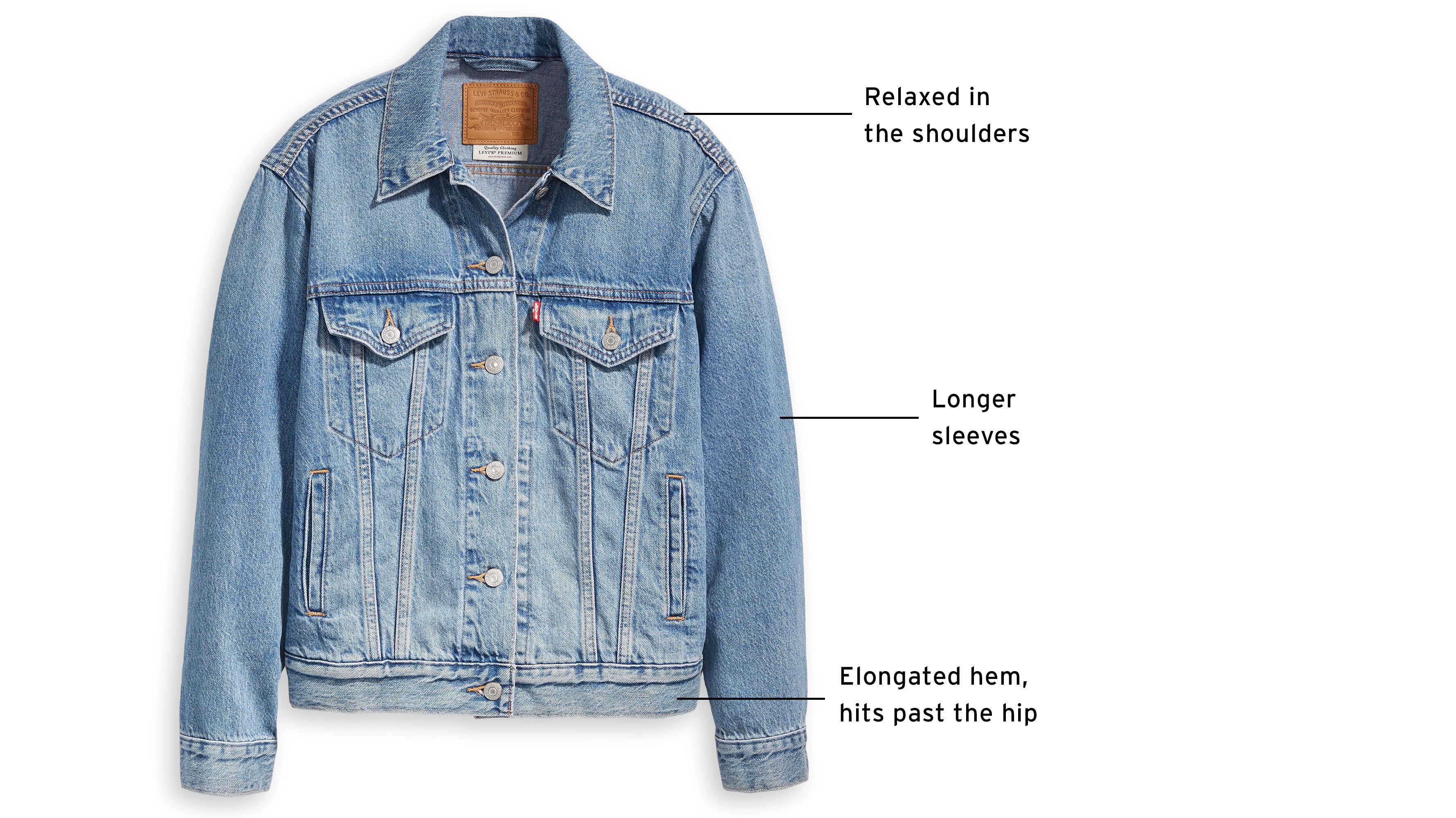 levi's ex boyfriend trucker jacket sizing