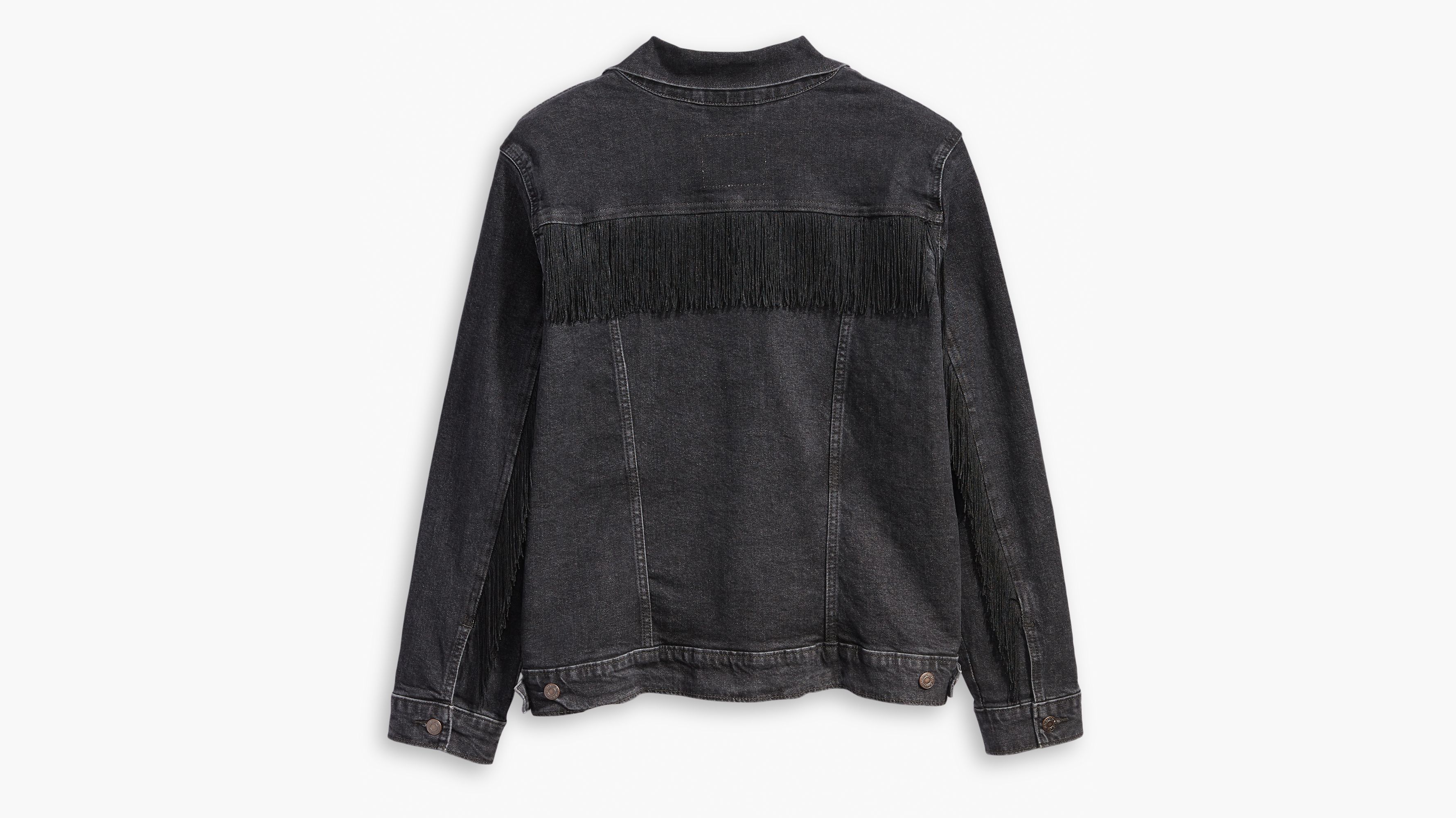 levi's ex boyfriend fringe trucker jacket