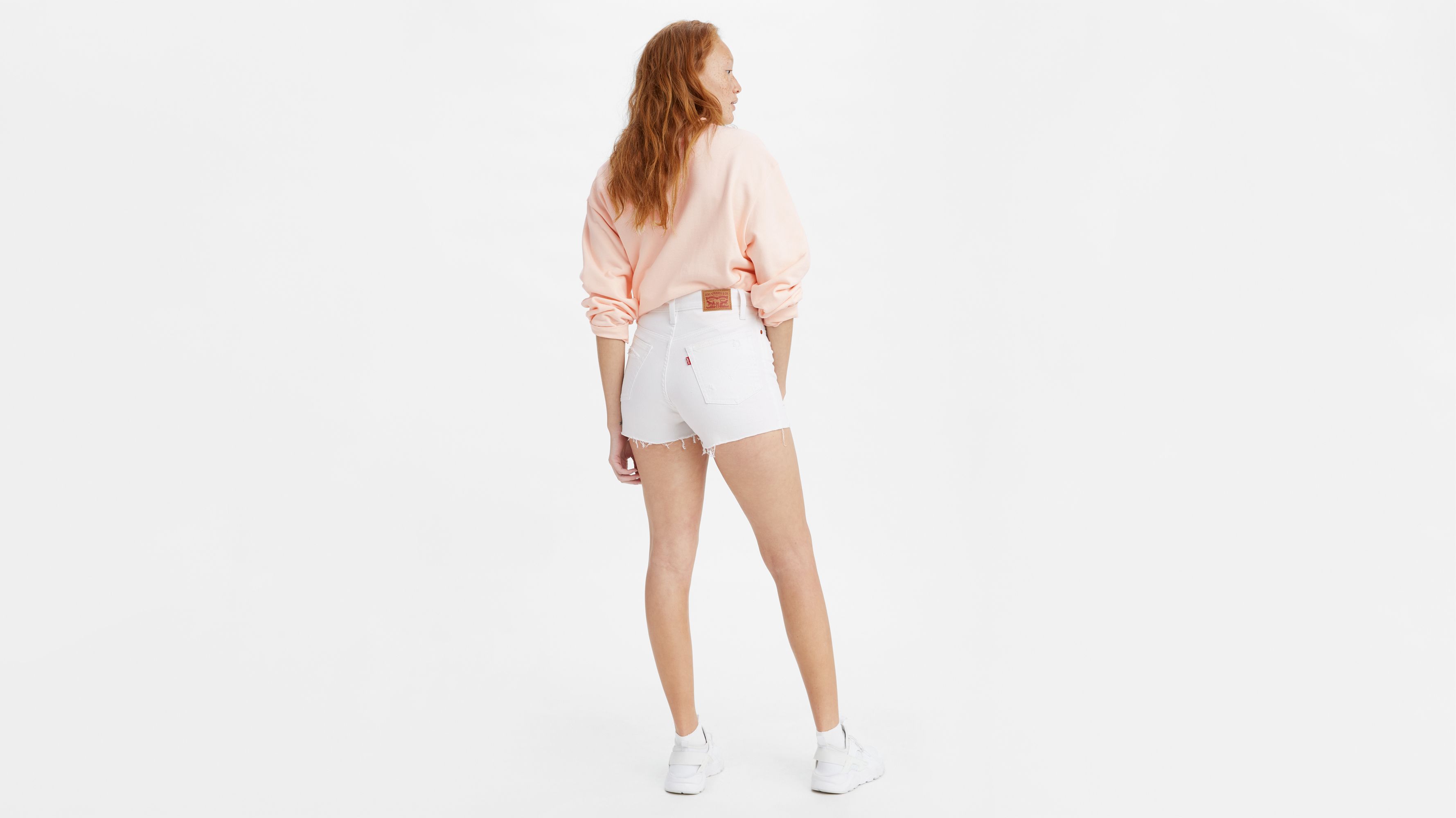 Introducir 57+ imagen levi’s white jean shorts