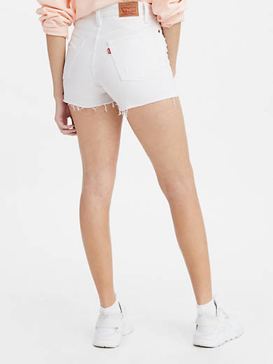 Introducir 81+ imagen white jean shorts levi’s