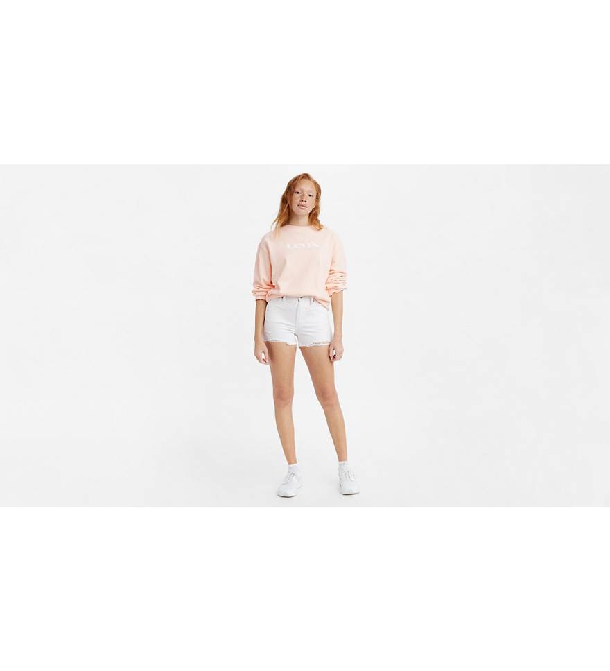 WHITE shorts for women/high waist