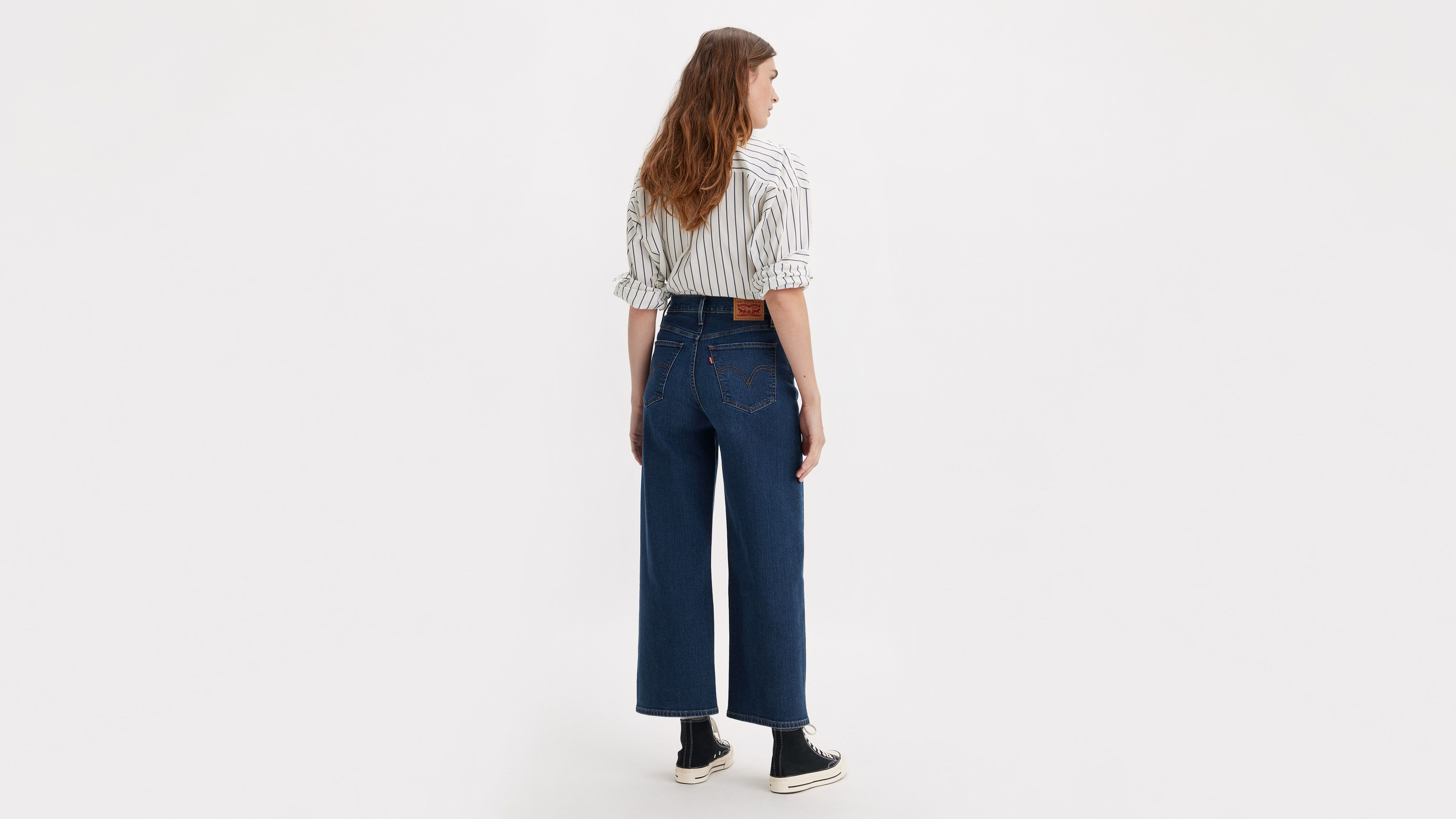 Jean Baggy Femme Taille Haute - Coupe Wide Leg Léger Et Extensible - Style Décontracté Y2K, Pour Voyage Ou Travail
