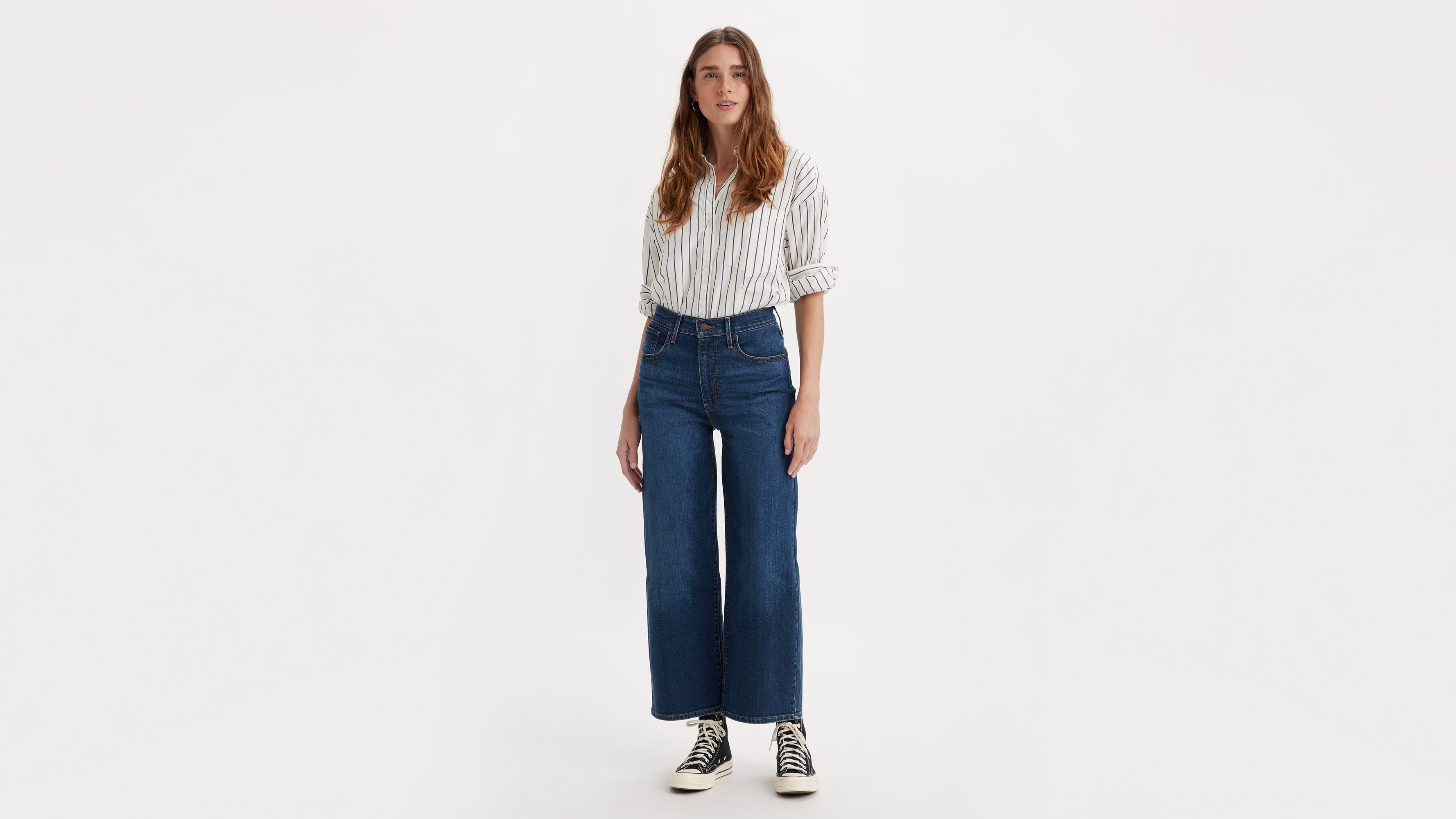 High Rise Wide Leg Jeans - Blue | Levi's® MC