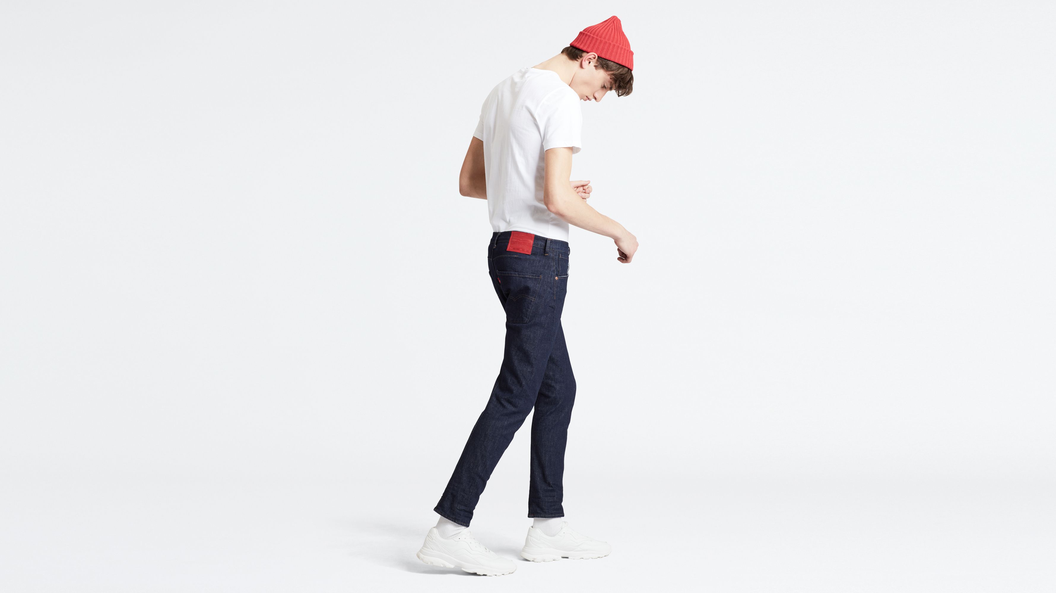 levi's slim men's dark blue jeans