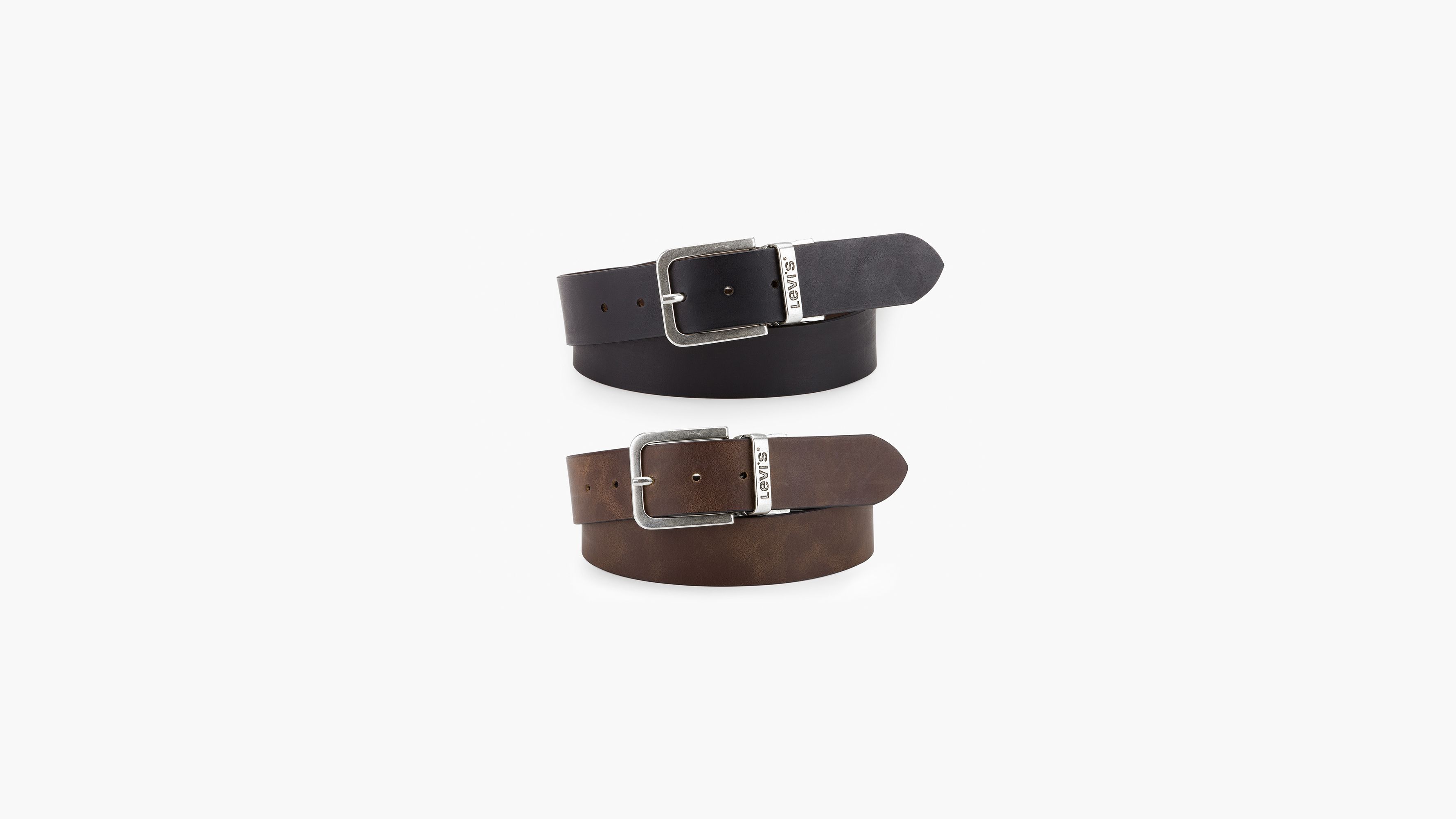 Ceinture Cuir Vieilli Effet Mat Marron noir Levi's - Ceinture & bretelle  Homme sur MenCorner