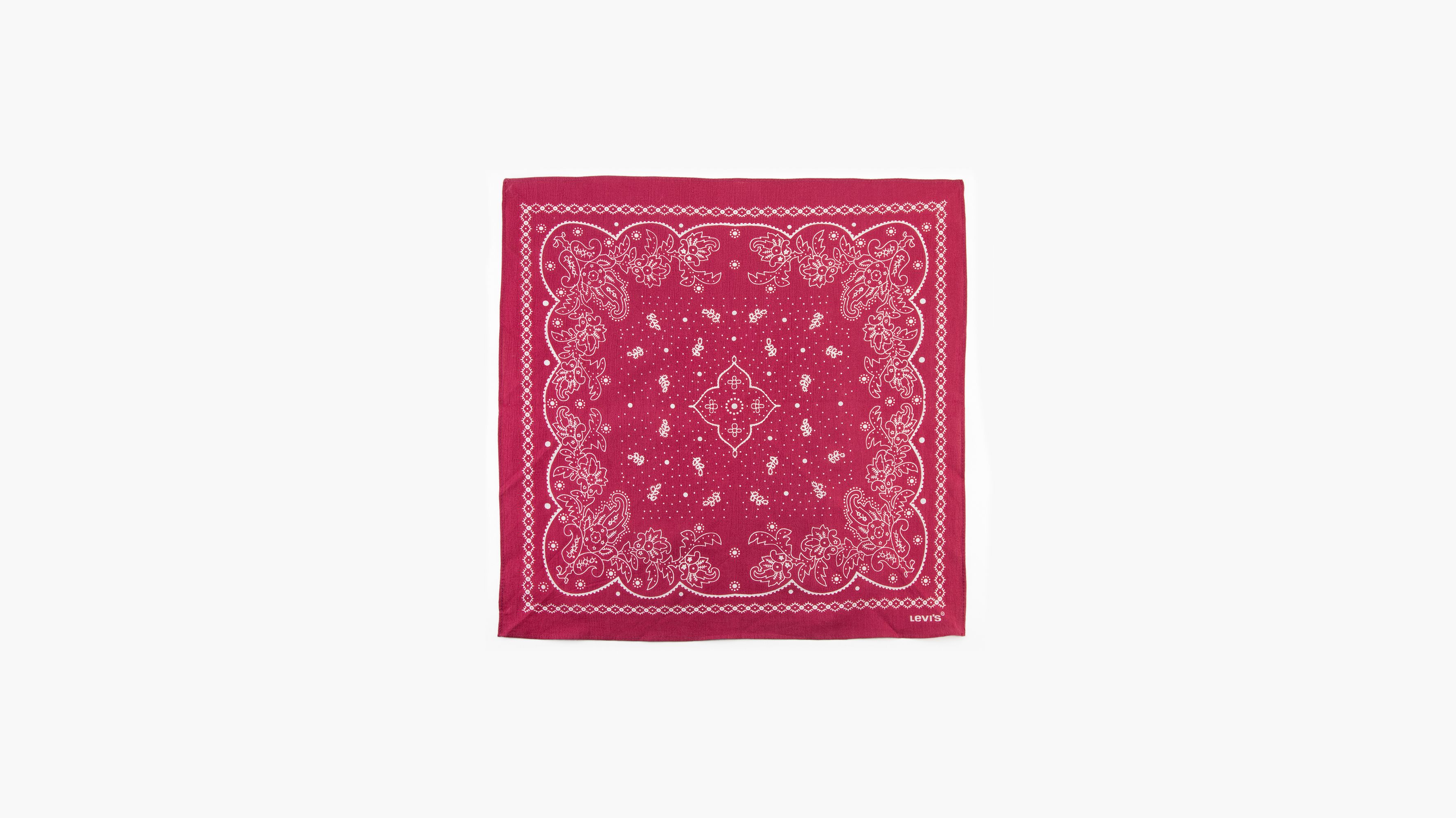 Bandana rossa con motivo cachemire sui due lati, colore rosso rosso Red 55  x 55 cm : : Moda