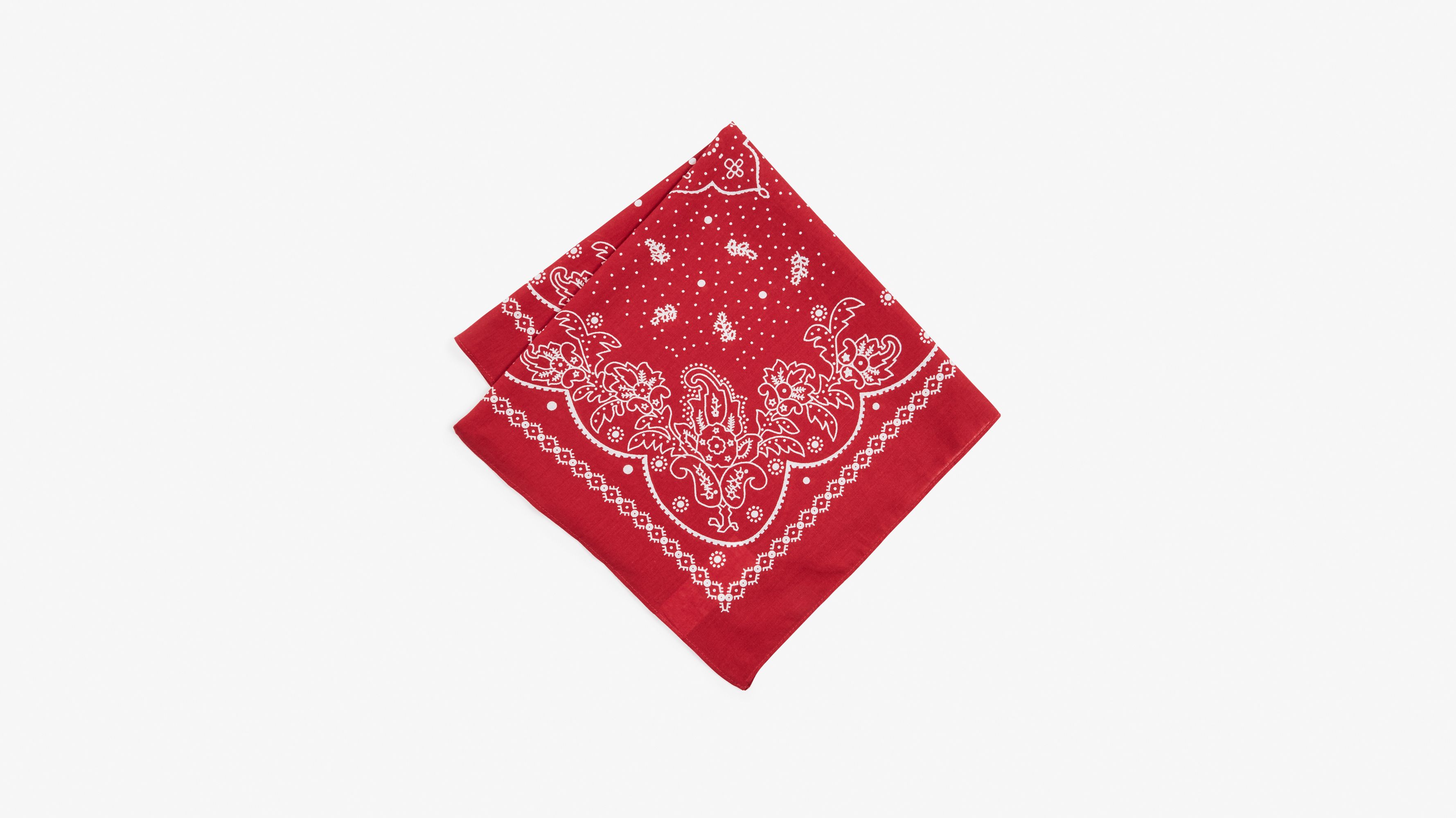 Bandana rouge à motif paisley soleil - Bandana Avenue