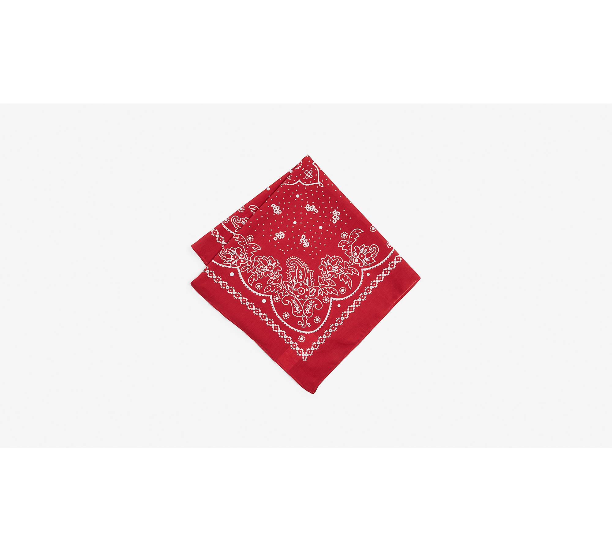 Bandana rouge foulard paisley (red)