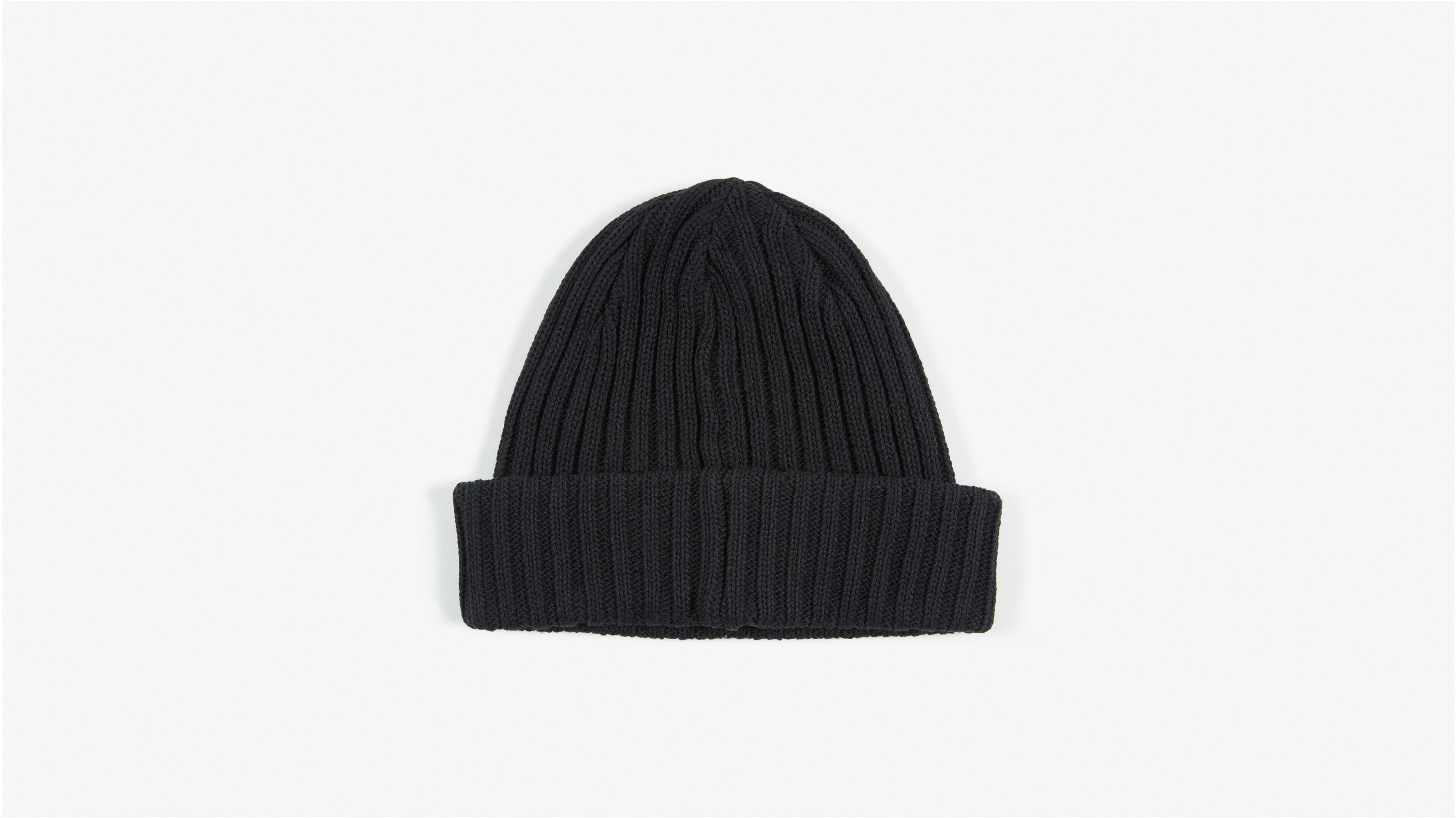 Ribbed Beanie - Black