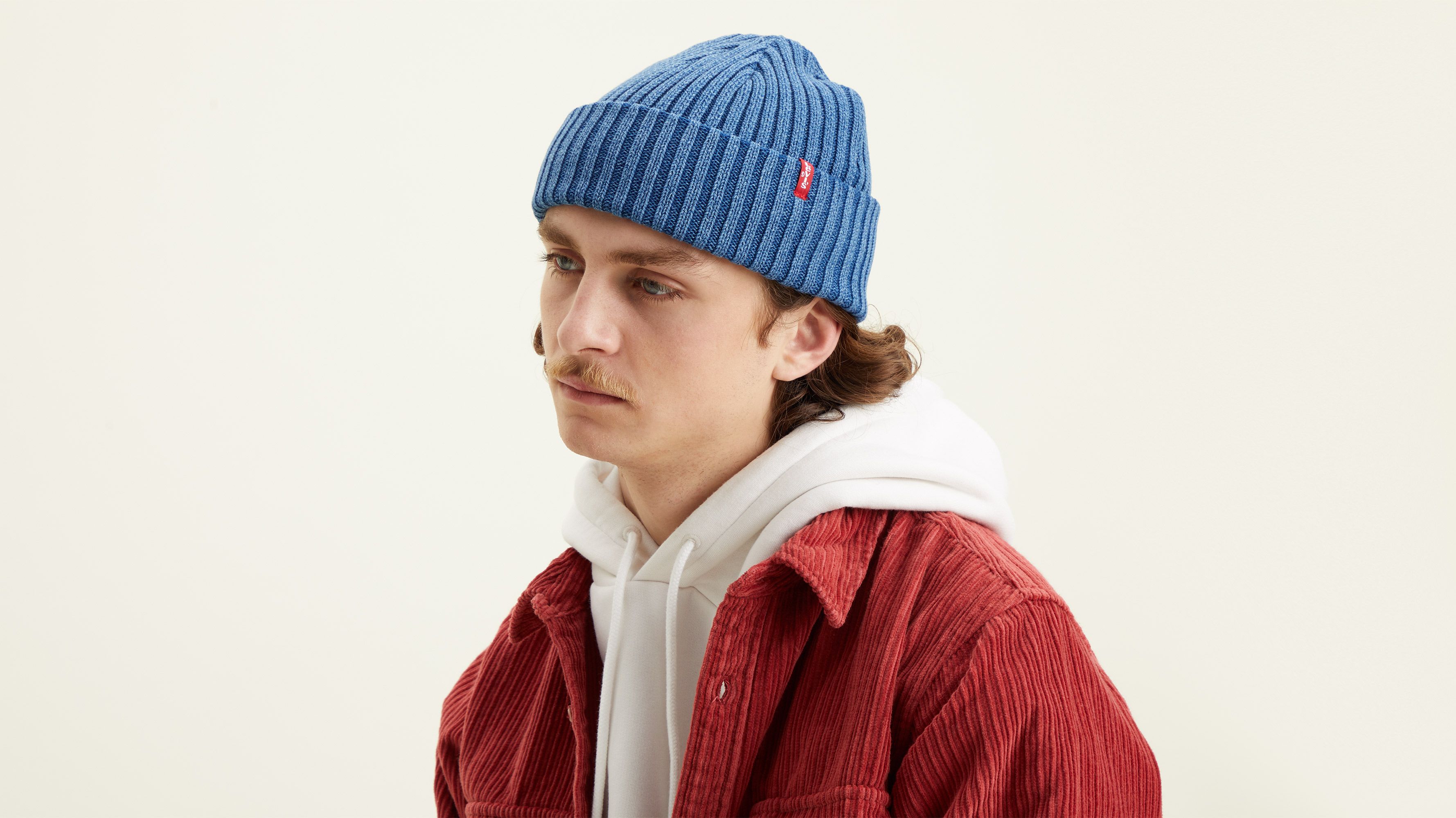 Levi's® Ribbed Beanie - Blue | Levi's® NO