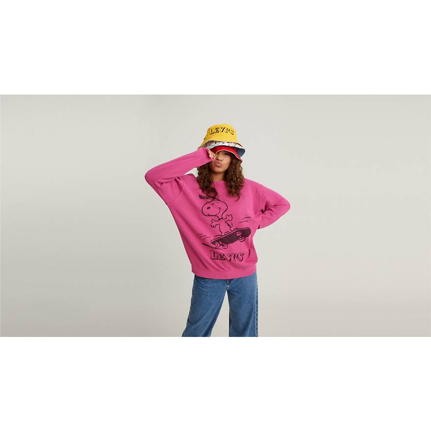Levi's® X Peanuts Relaxed Oversized Crewneck Sweatshirt - Red 