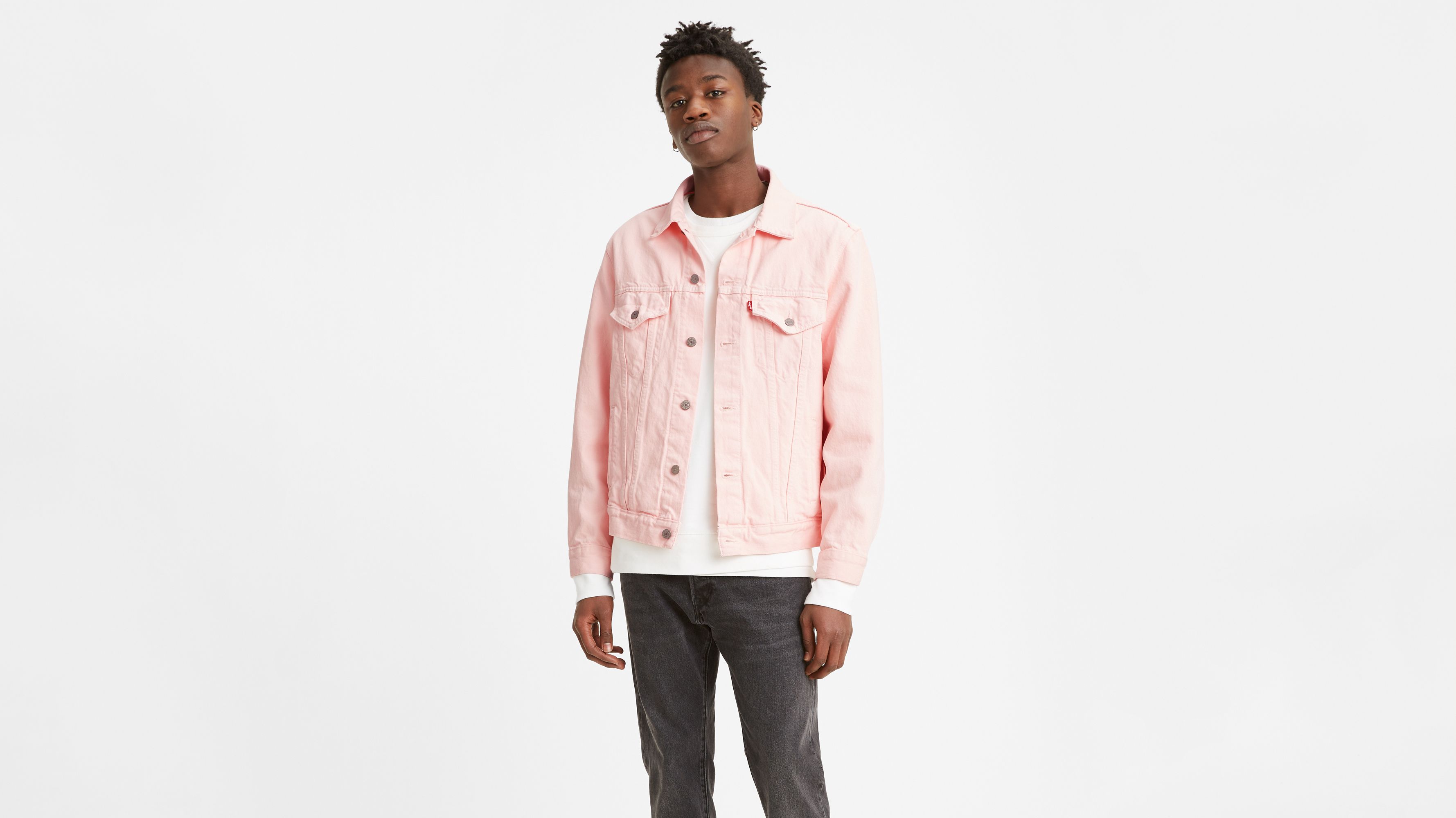 pink levis jacket