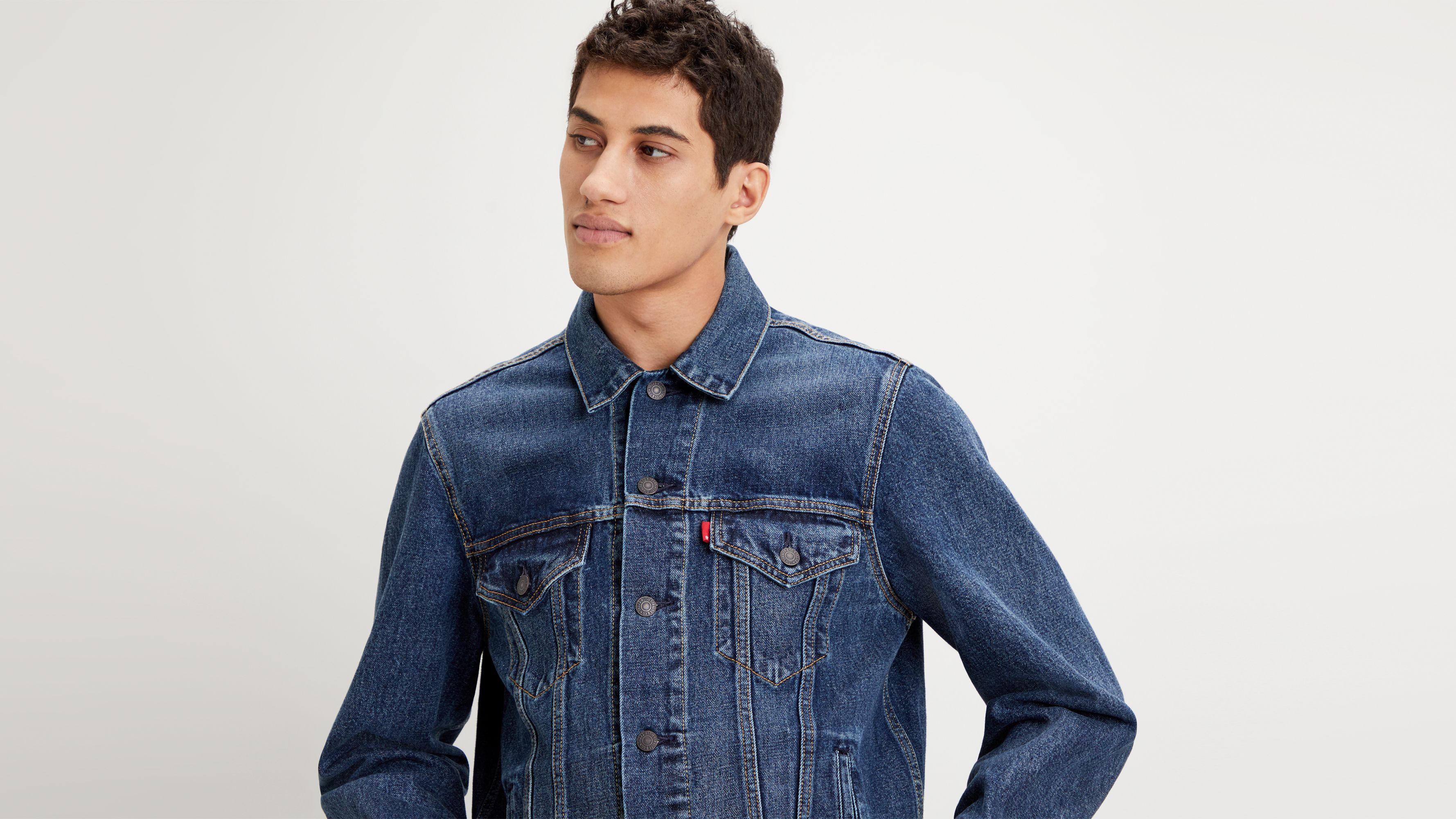 levis vintage fit trucker black
