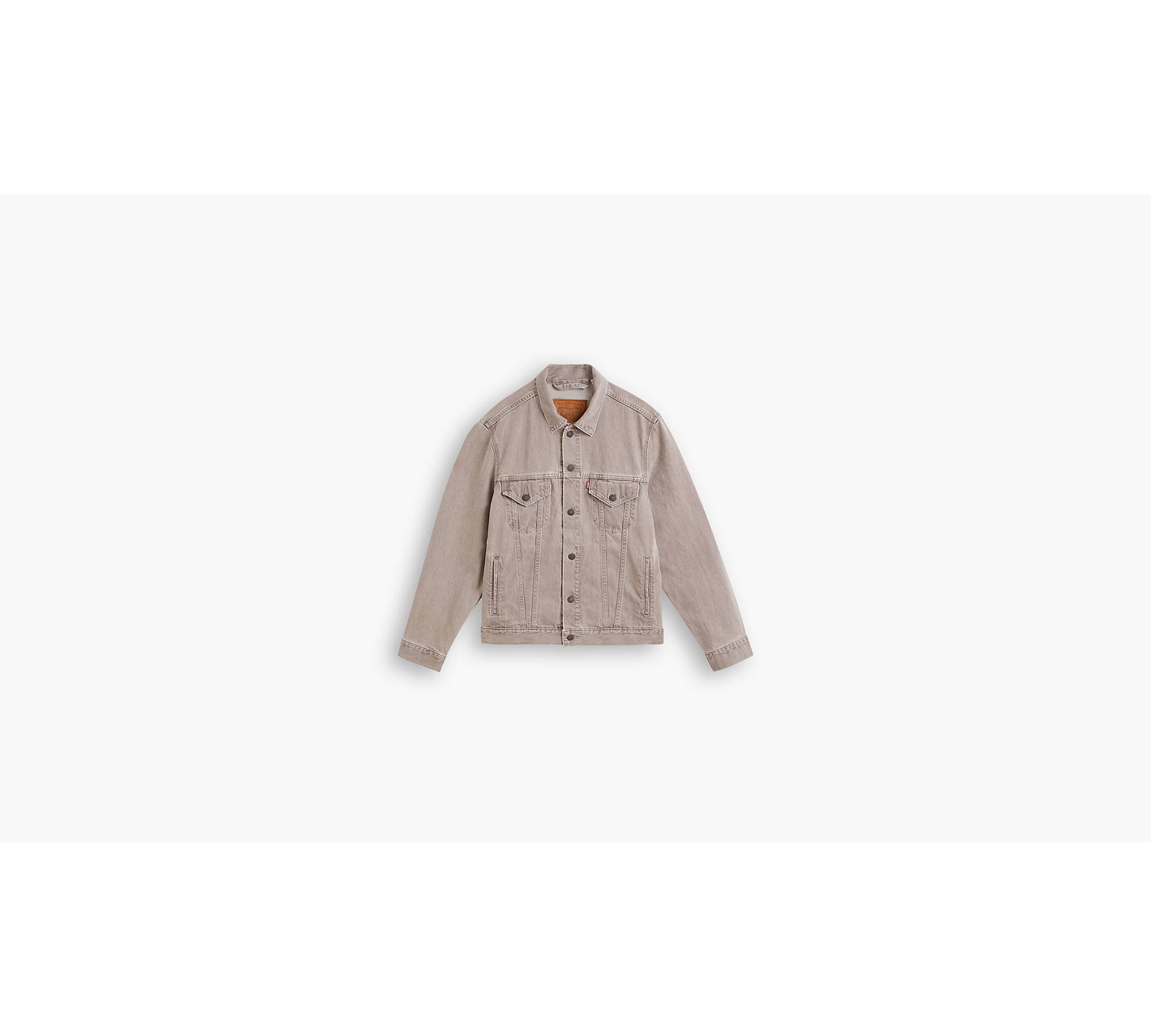Vintage Relaxed Fit Trucker Jacket - Brown